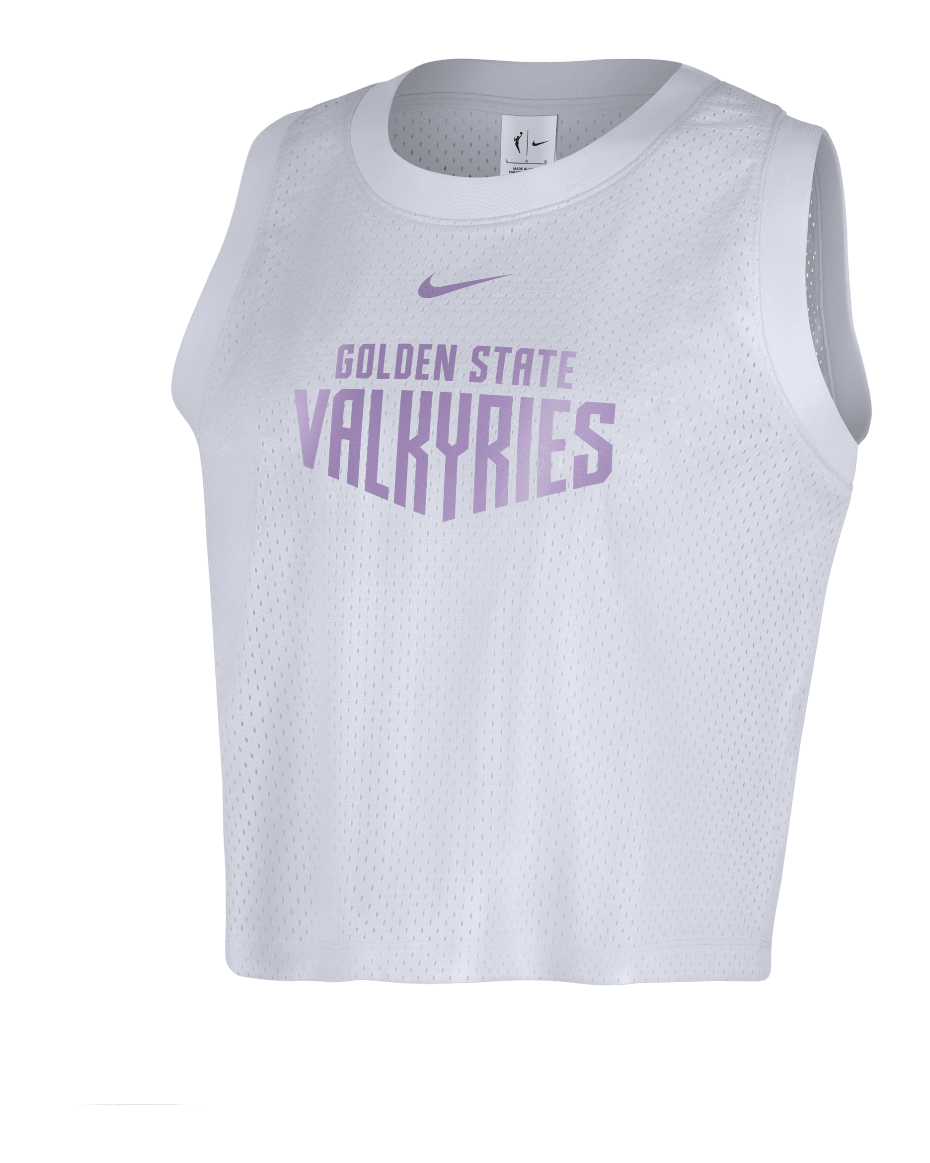 Golden State Valkyries Women's Nike WNBA Mesh Tank Top - White/Urban Lilac