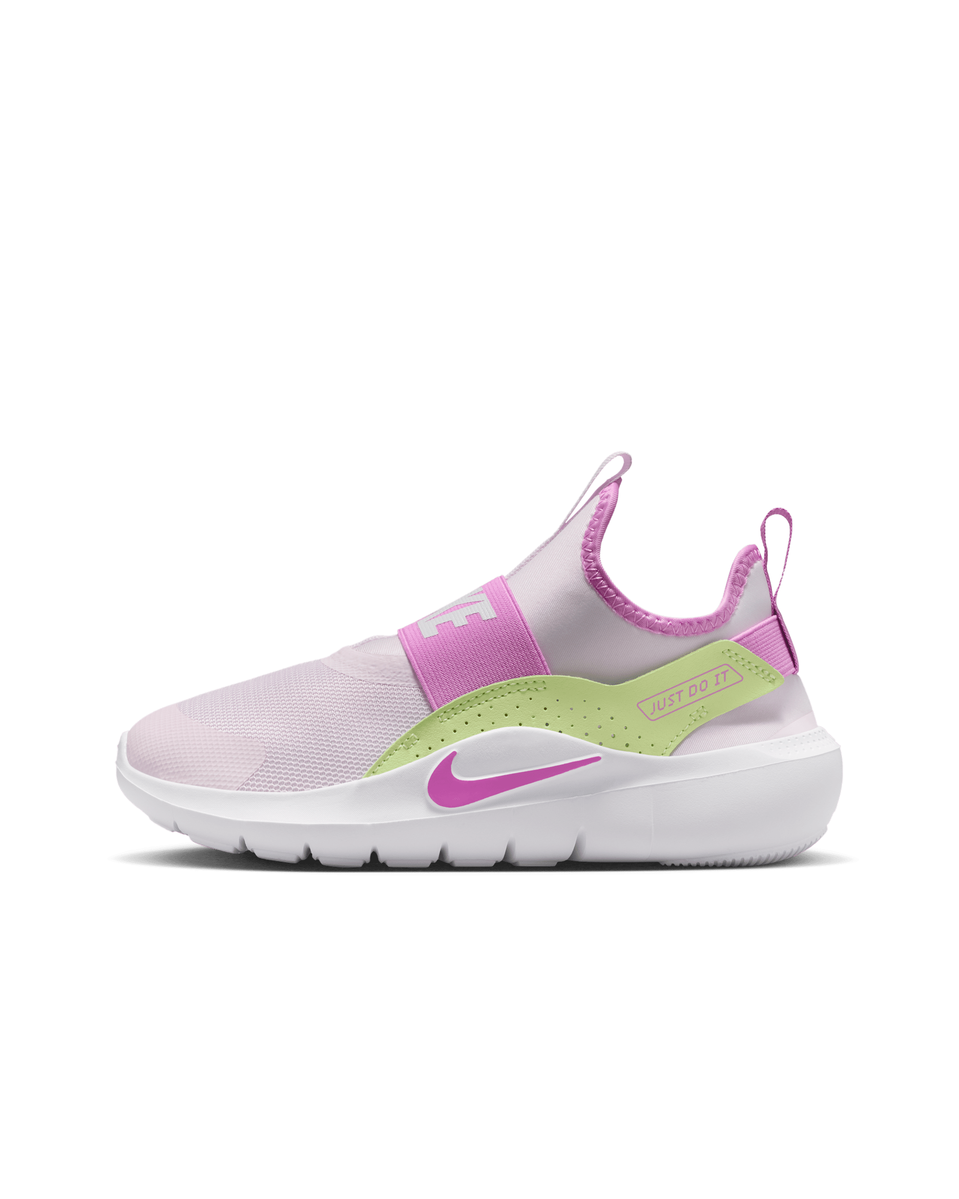 Tenis de correr para niños grandes Nike Flex Runner 4 - Violeta claro/Lima líquida claro/Blanco/Magenta claro