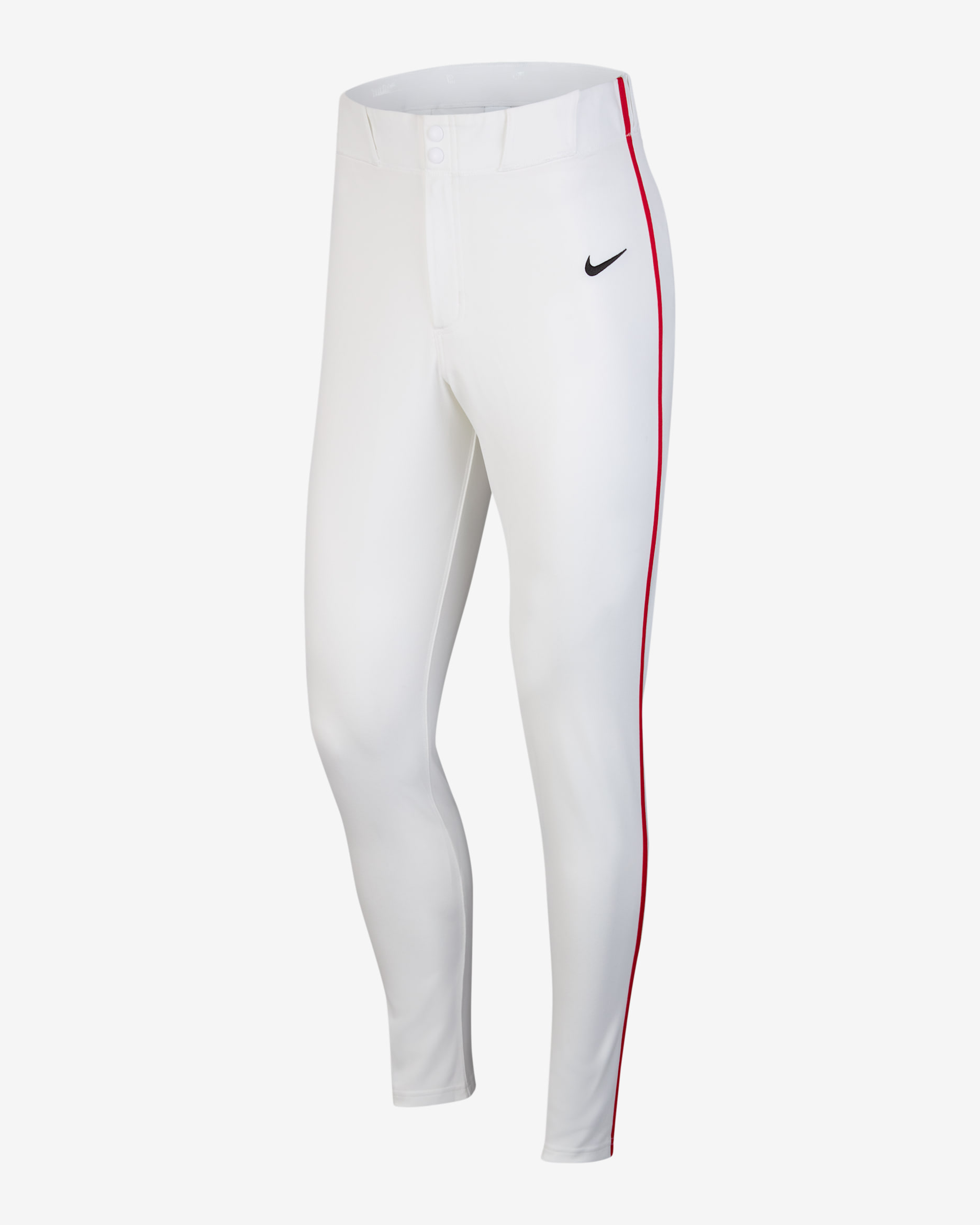 Nike Vapor Select Men's Piped Baseball Pants - White/University Red/Black