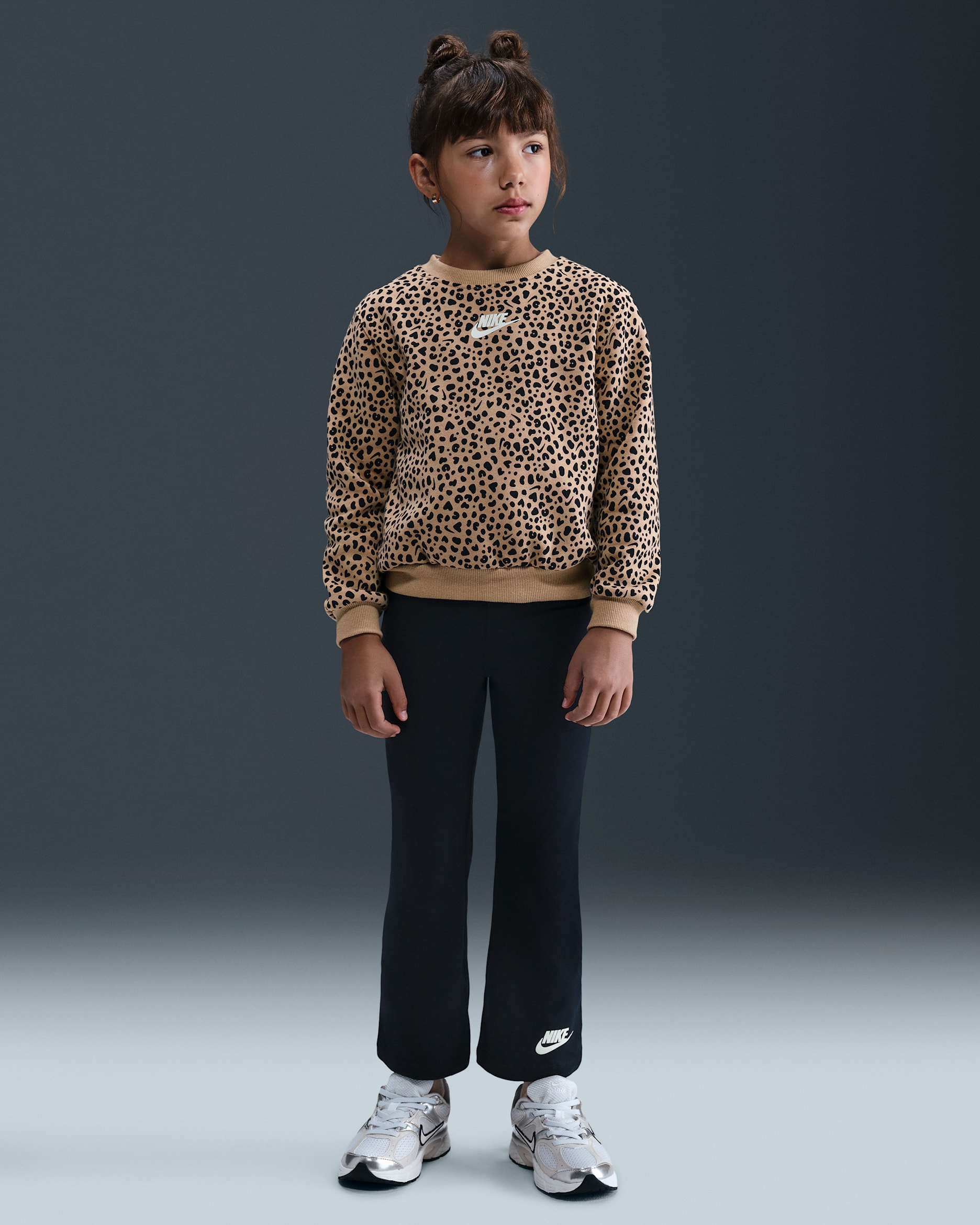Conjunto de 2 piezas Kick Flare para preescolar Nike Wild Warmth - Negro