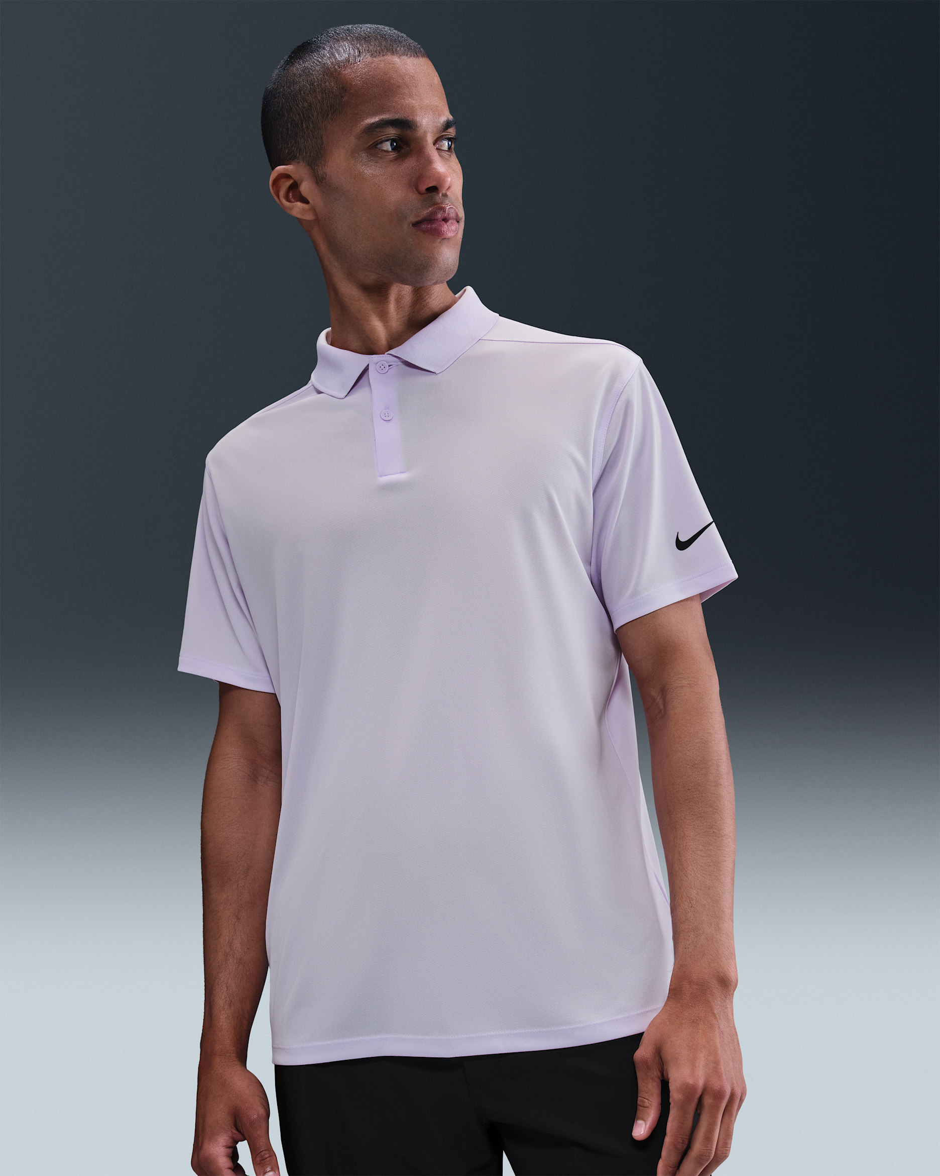 Nike Dri-FIT Victory Men's Golf Polo - Barely Grape/Black