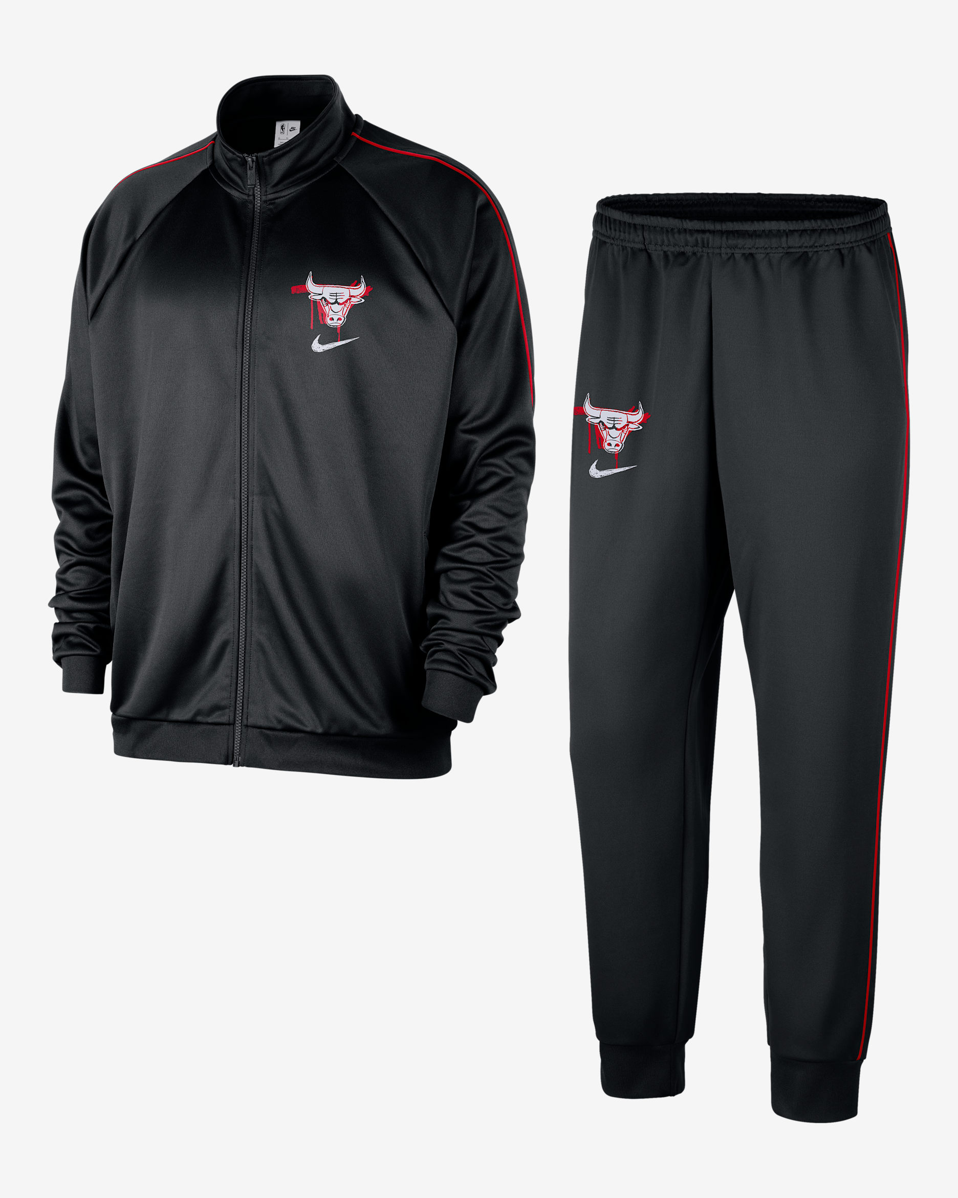 Fato de treino Nike NBA Club Peak Chicago Bulls Courtside para homem - Preto/Vermelho University