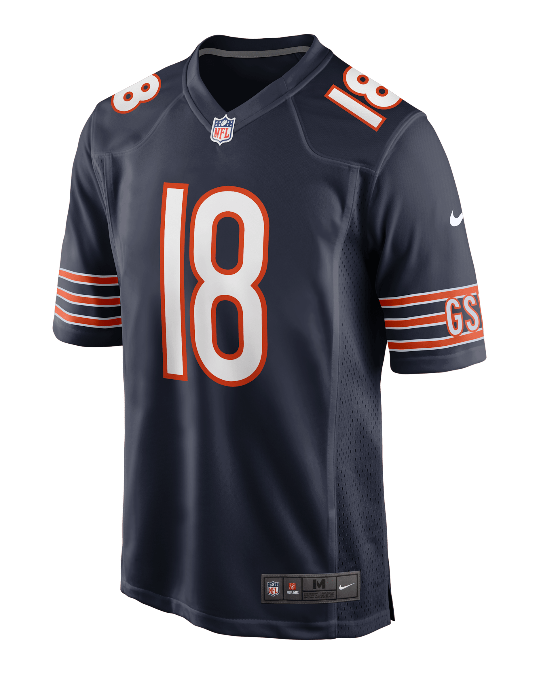Jersey Nike de la NFL Game para hombre Caleb Williams Chicago Bears - Marino