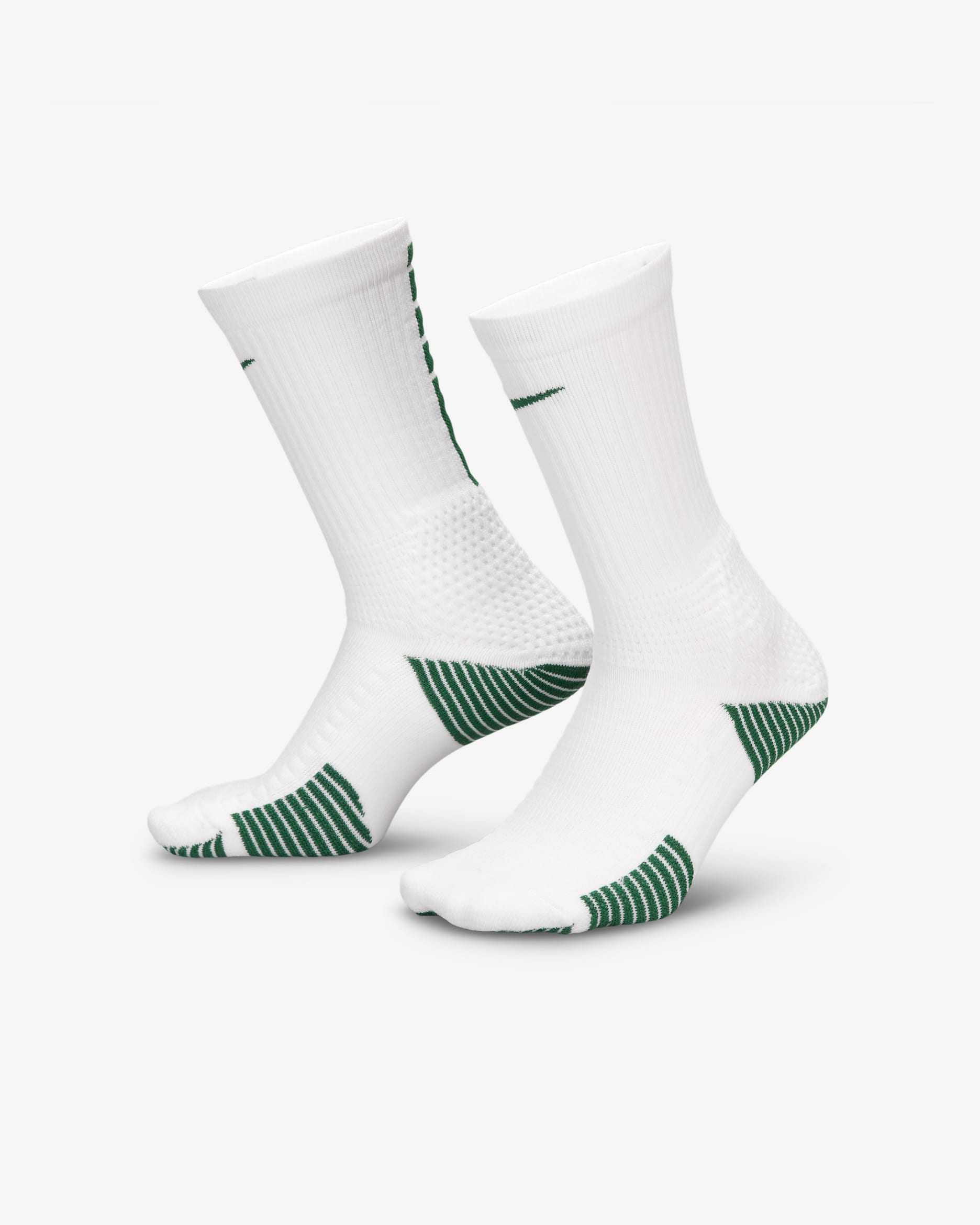 Nike Elite 2.0 Cushioned Crew Socks (1 Pair) - White/Gorge Green/Gorge Green