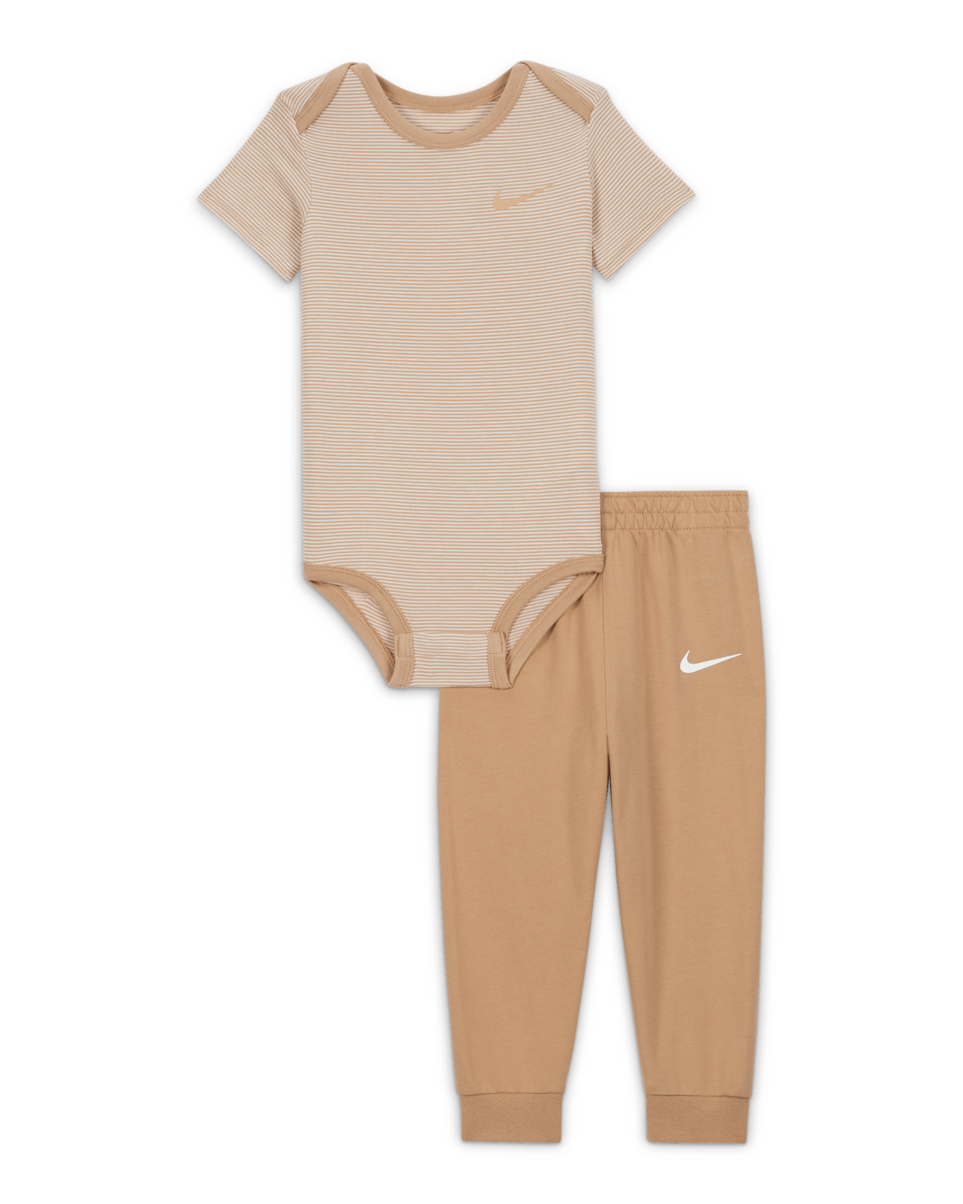 Nike Baby (12-24M) Striped Bodysuit and Joggers Set - Hemp
