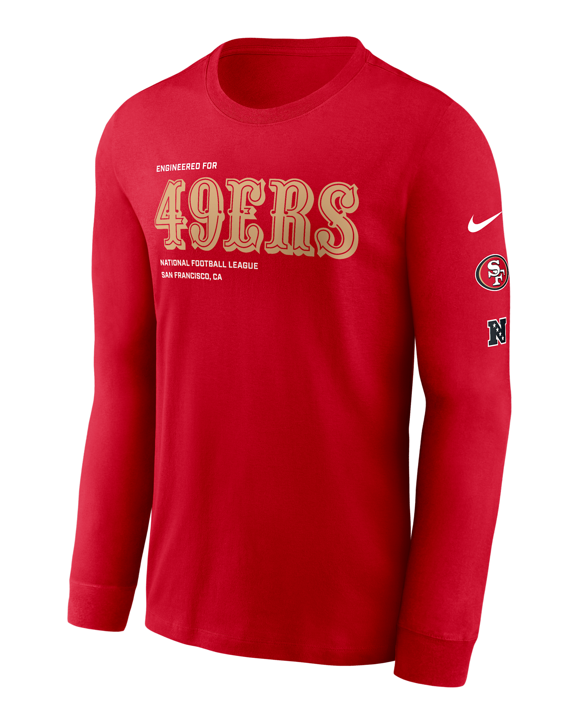 San Francisco 49ers Play To Win Essential Men's Nike NFL Long-Sleeve T-Shirt - Red