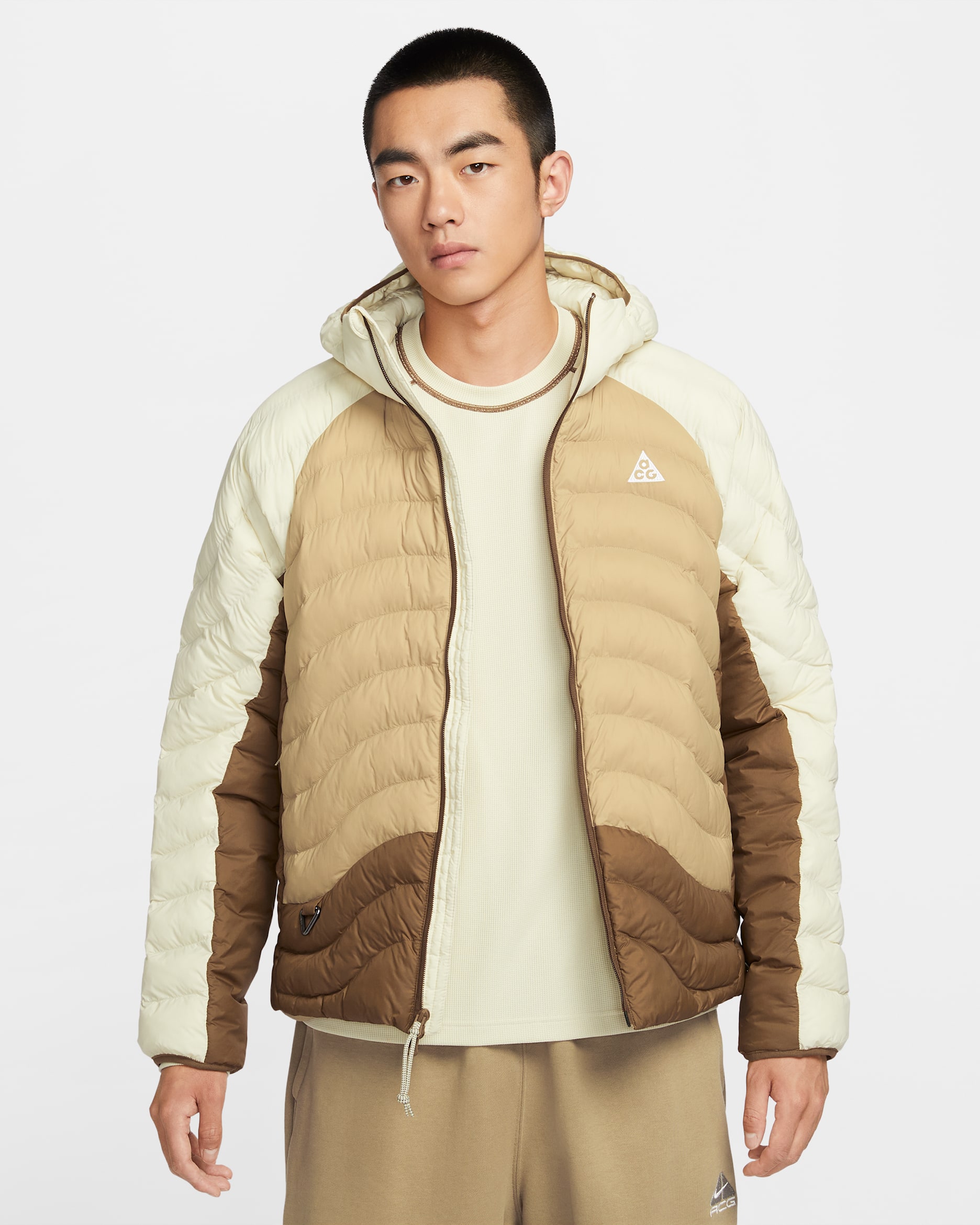 나이키 ACG '라바 플로우' 남성 써마 핏 ADV 재킷 - 라이트 카키/라이트 카키/파라슈트 베이지/서밋 화이트