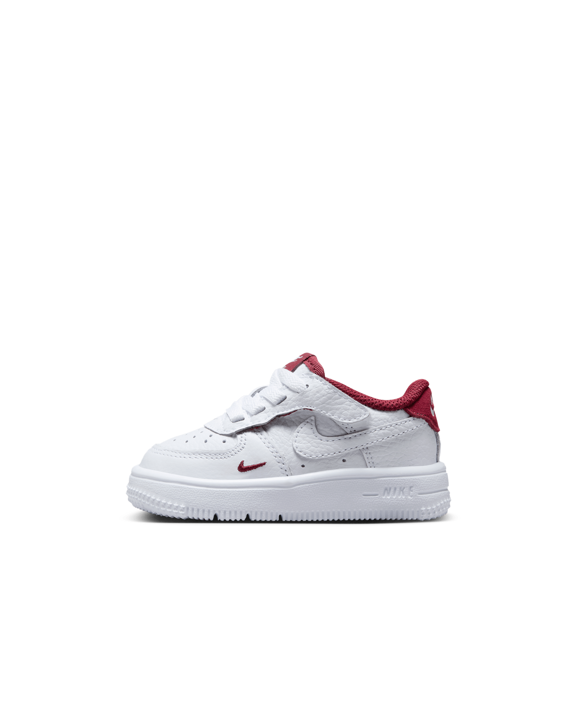 Nike Force 1 Low LV8 EasyOn Baby/Toddler Shoes - White/Team Red/White