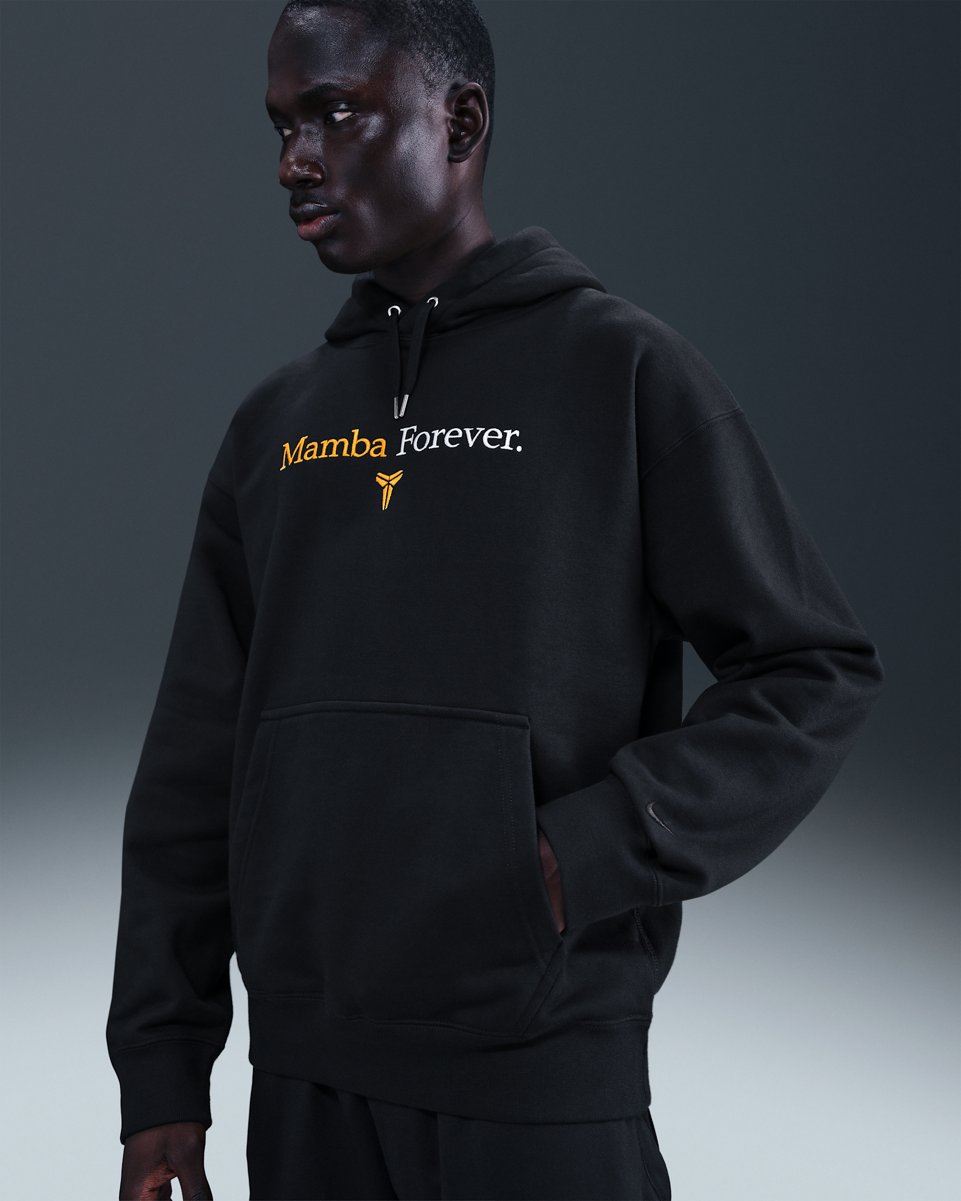 Kobe Men's Fleece Hoodie - Black/University Gold