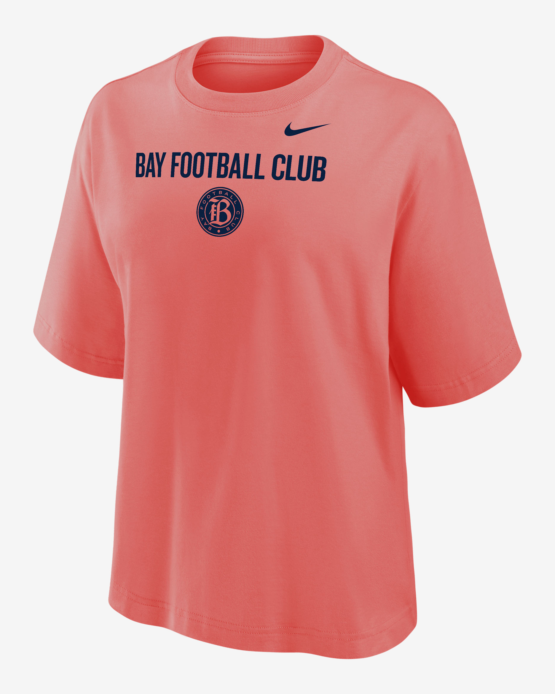 Bay FC Women's Nike NWSL Boxy T-Shirt - Coral