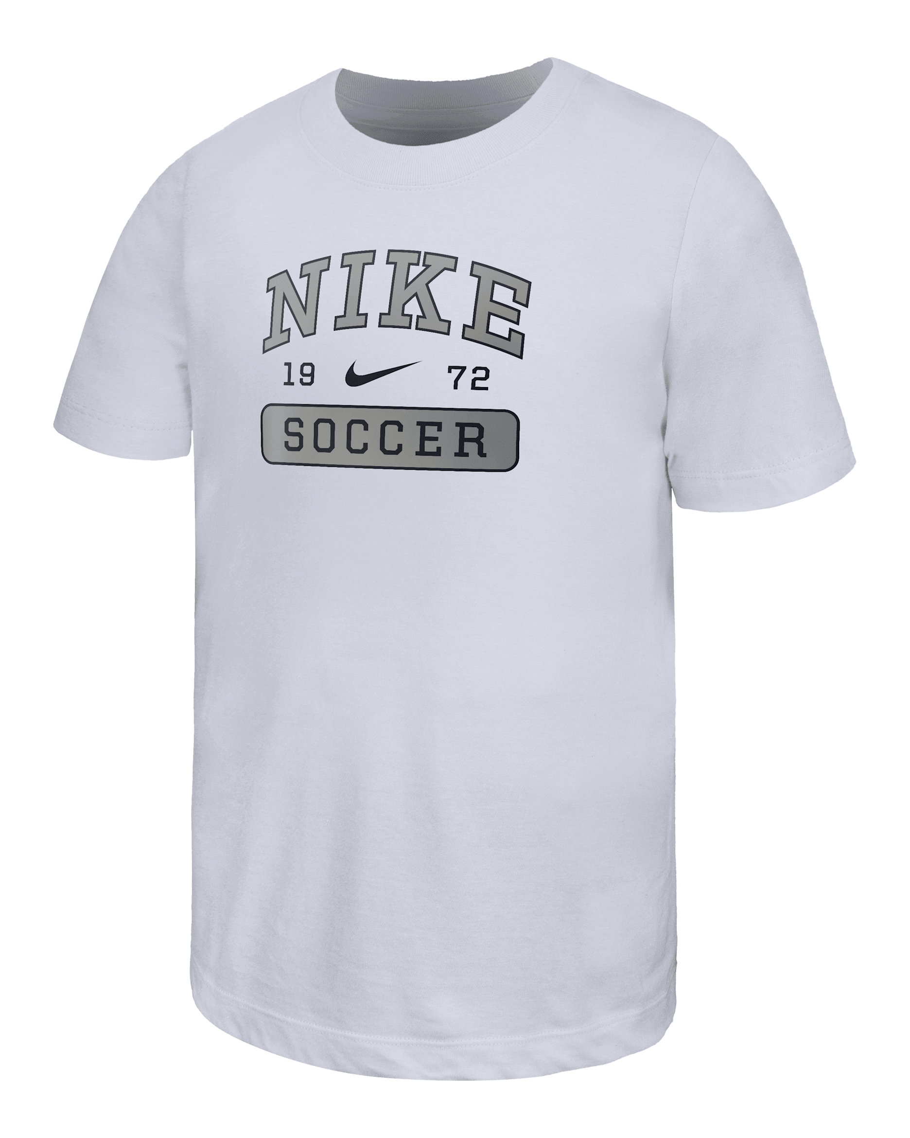 Playera de fútbol para niños talla grande Nike Swoosh - Blanco