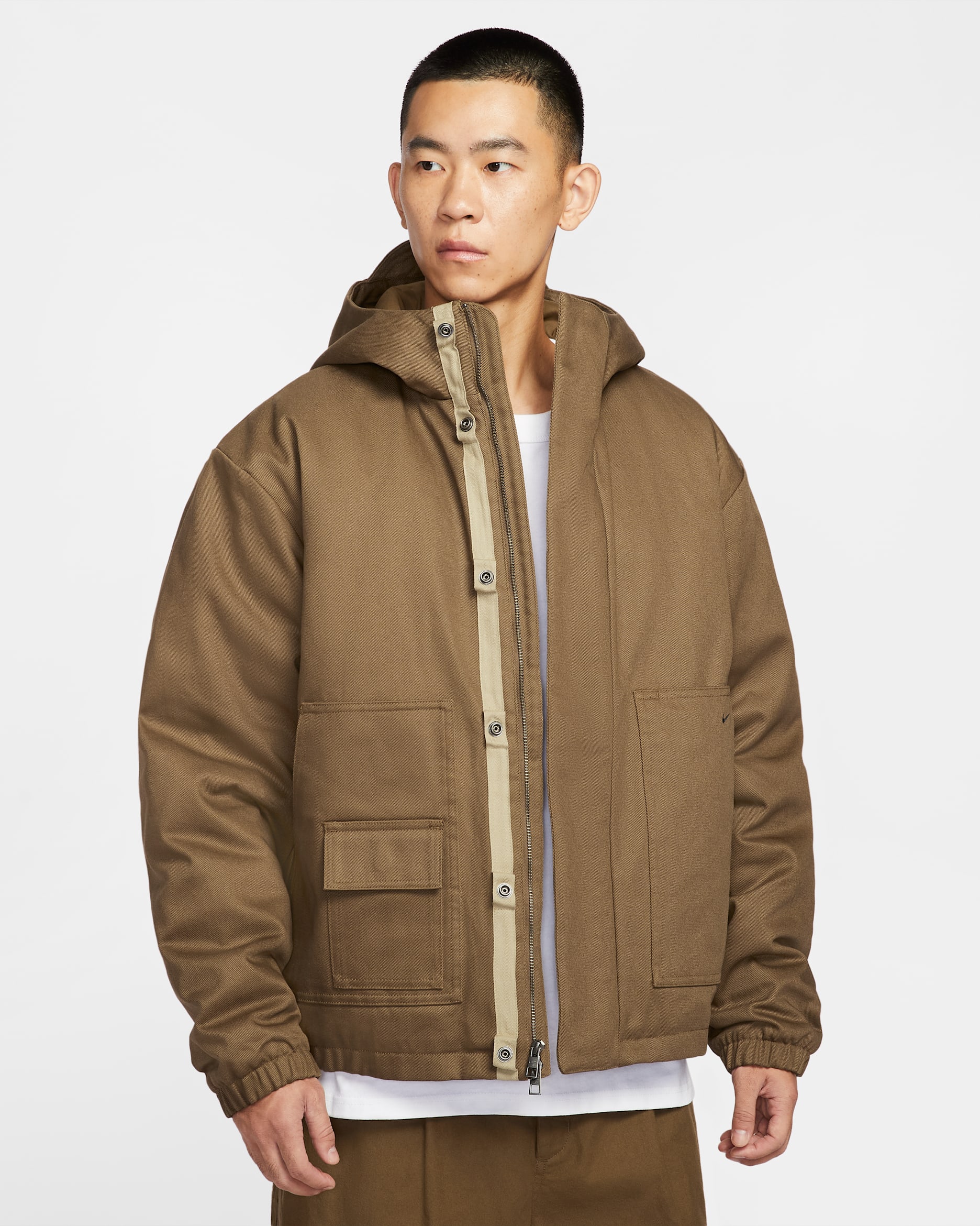 Nike Life Men's Shed Jacket - Mosswood Brown/Black