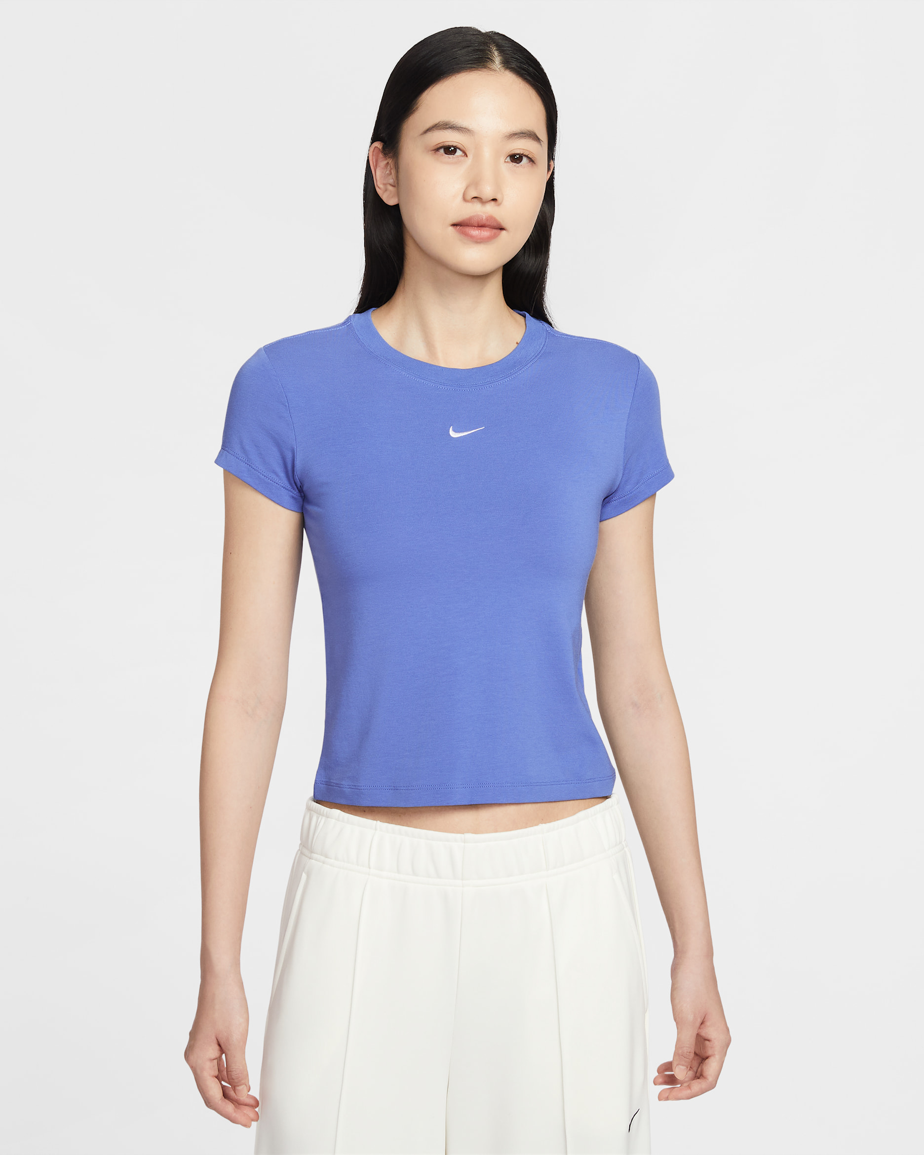 Nike Sportswear Chill Knit Women's T-shirt - Light Medium Blue/White