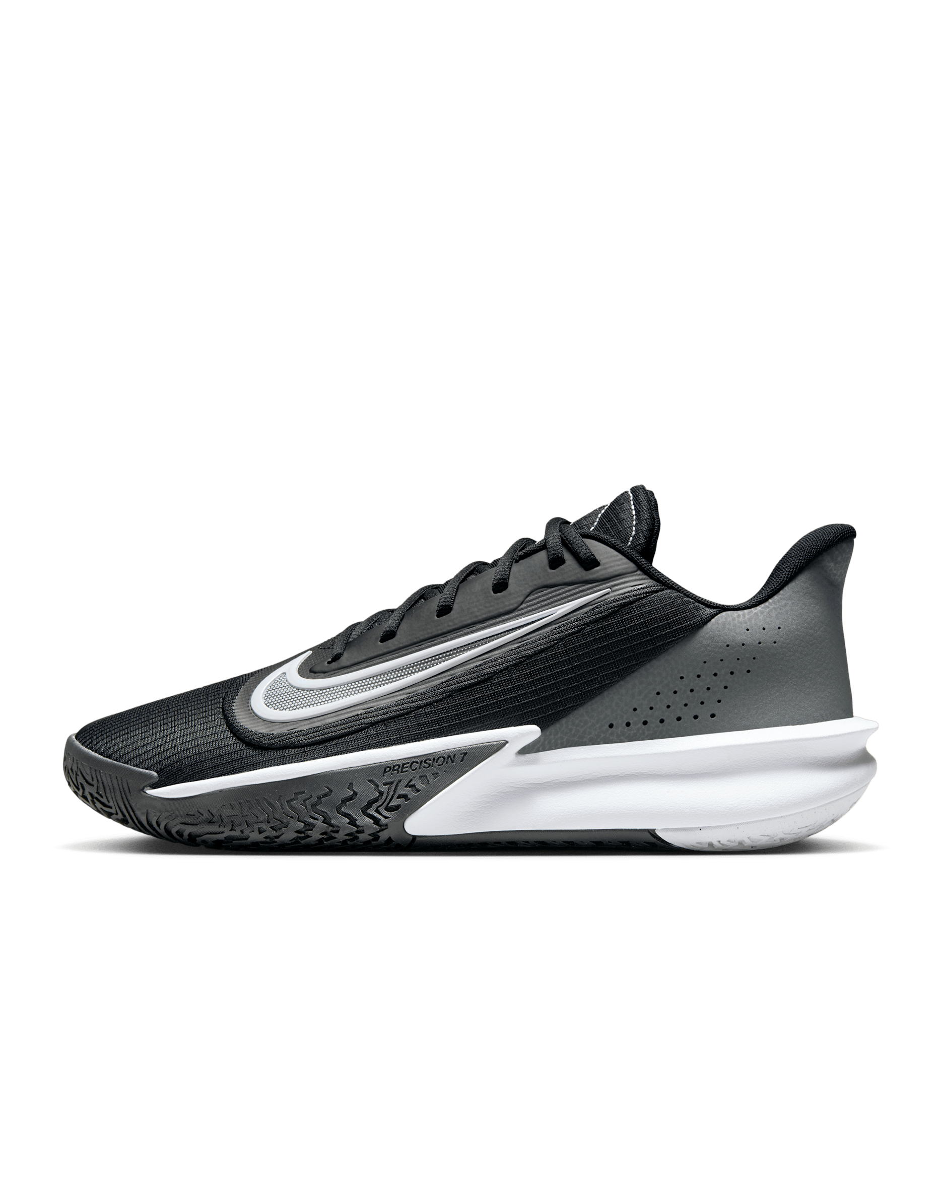 Nike Precision 7 Men's Basketball Shoes - Black/Iron Grey/Smoke Grey/White