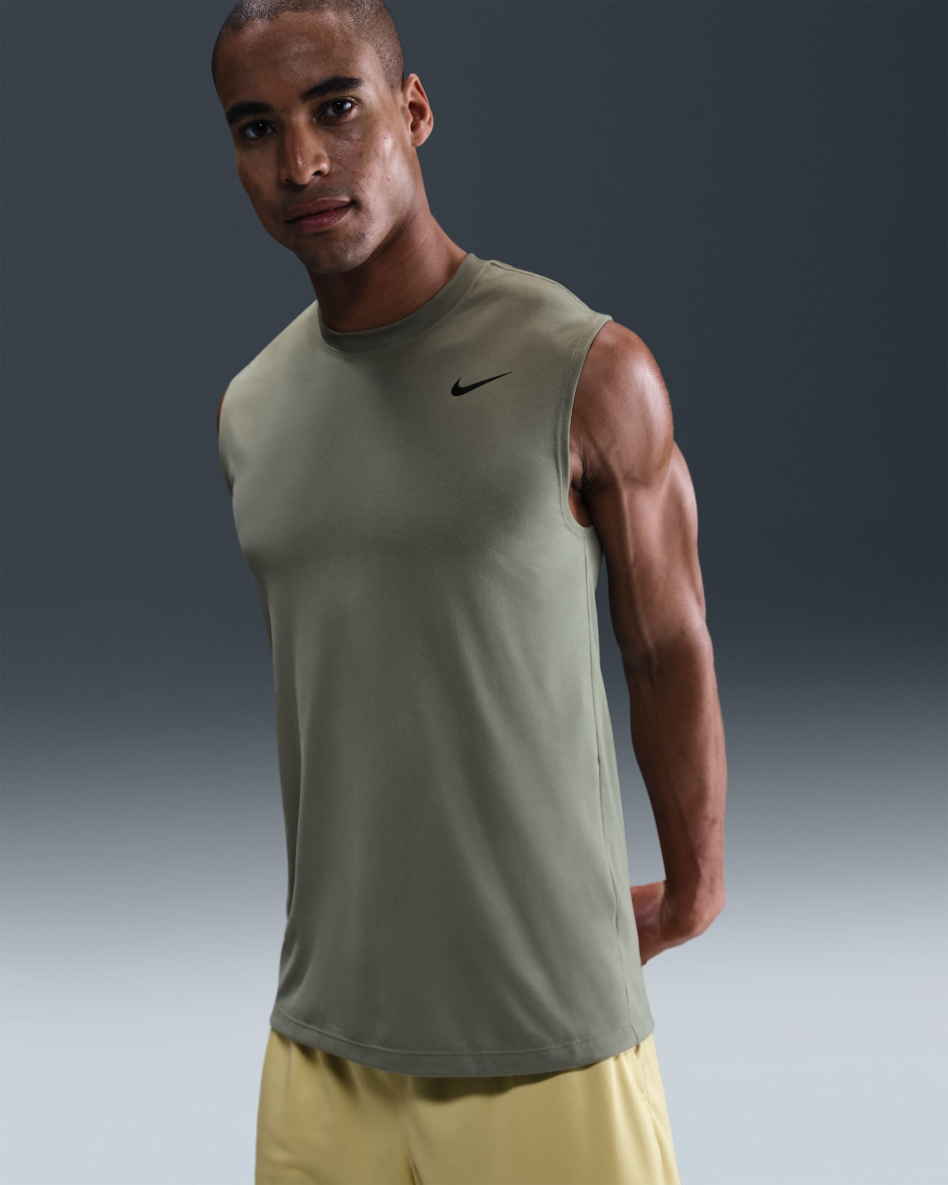 Nike Dri-FIT Legend Men's Sleeveless Fitness T-Shirt - Light Army