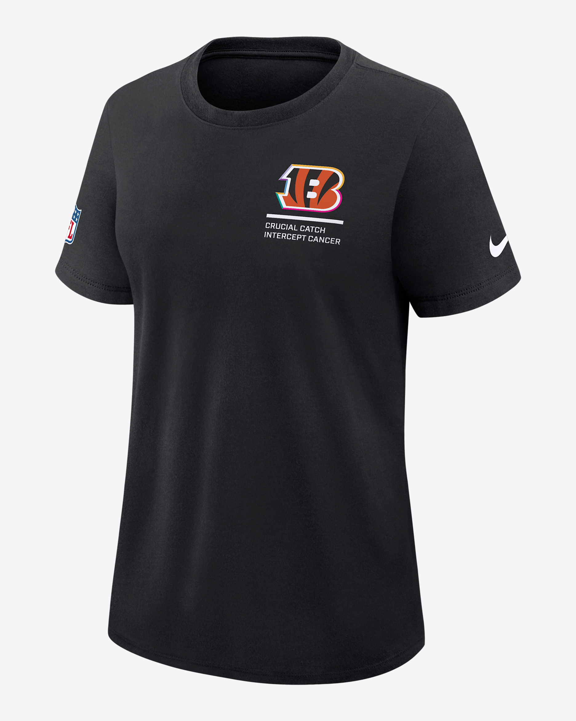 Playera Nike Dri-FIT de la NFL para mujer Cincinnati Bengals Crucial Catch - Negro