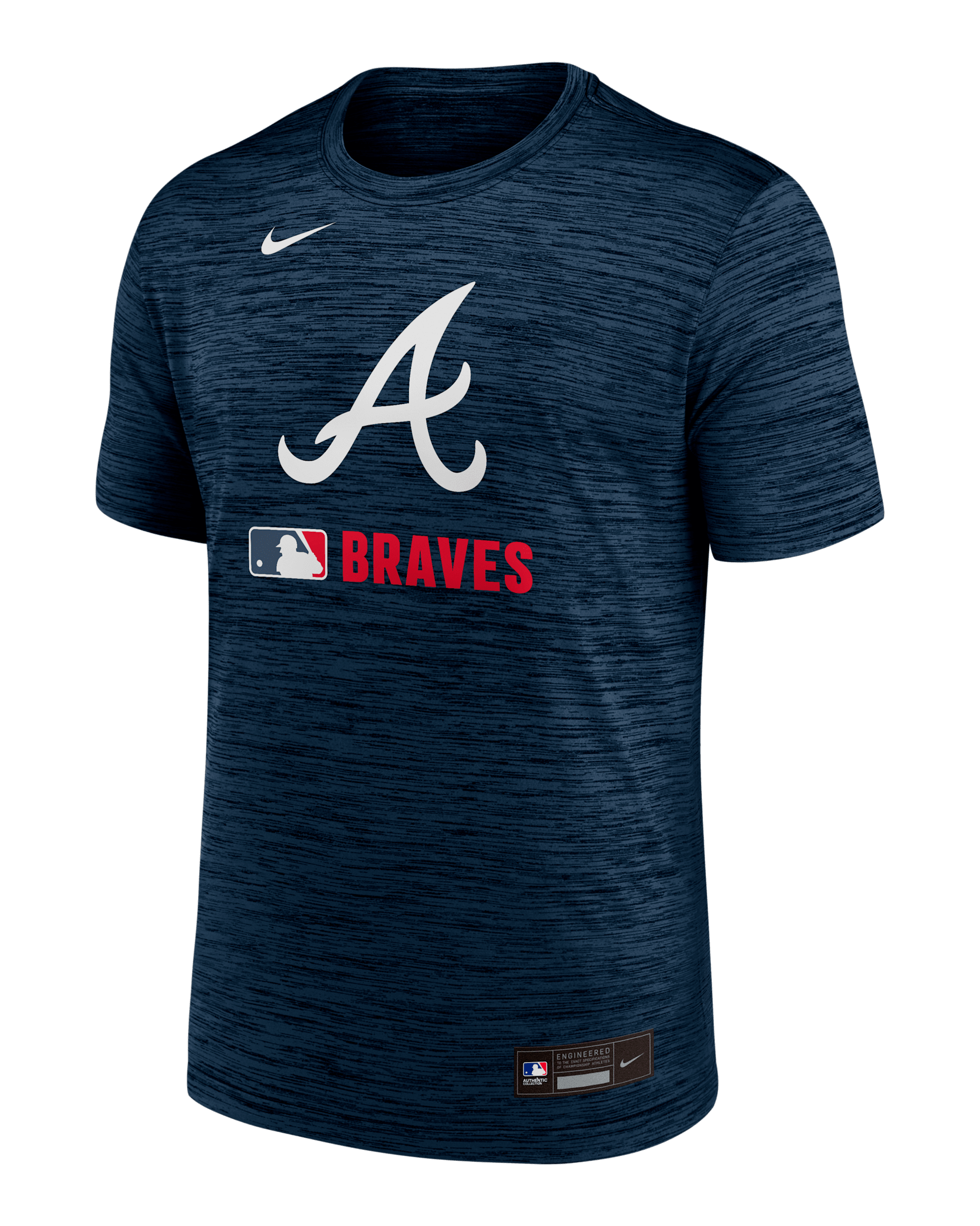 Atlanta Braves Authentic Collection Velocity Men's Nike Dri-FIT MLB T-Shirt - Navy