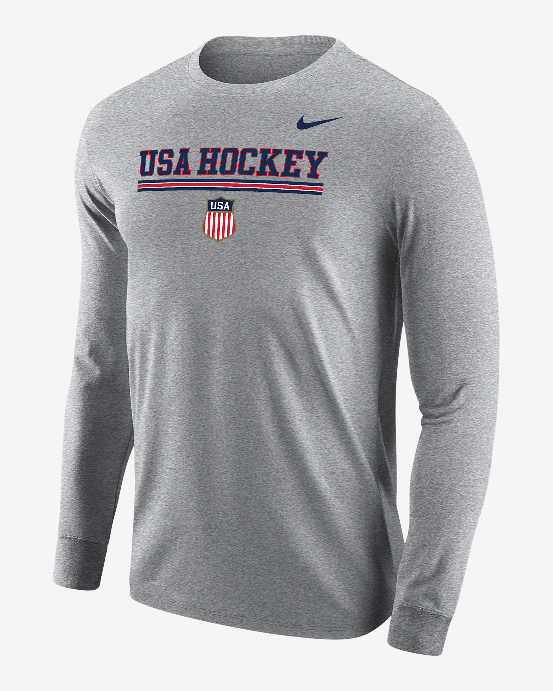 Nike Fanwear Men's Hockey Long-Sleeve T-Shirt - Dark Grey Heather