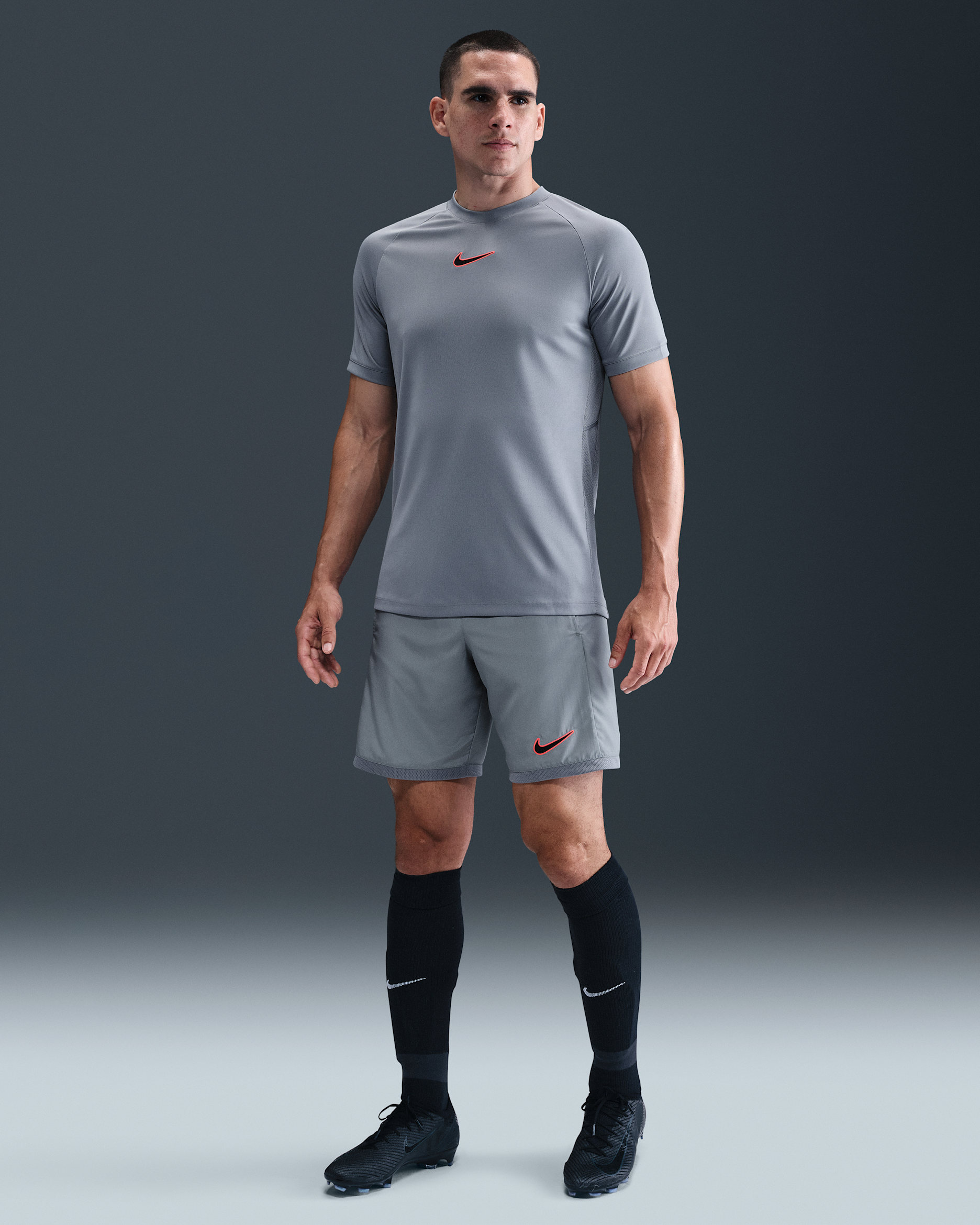 Nike Academy Men's Dri-FIT Football Shorts - Cool Grey/Cool Grey/Black/Black