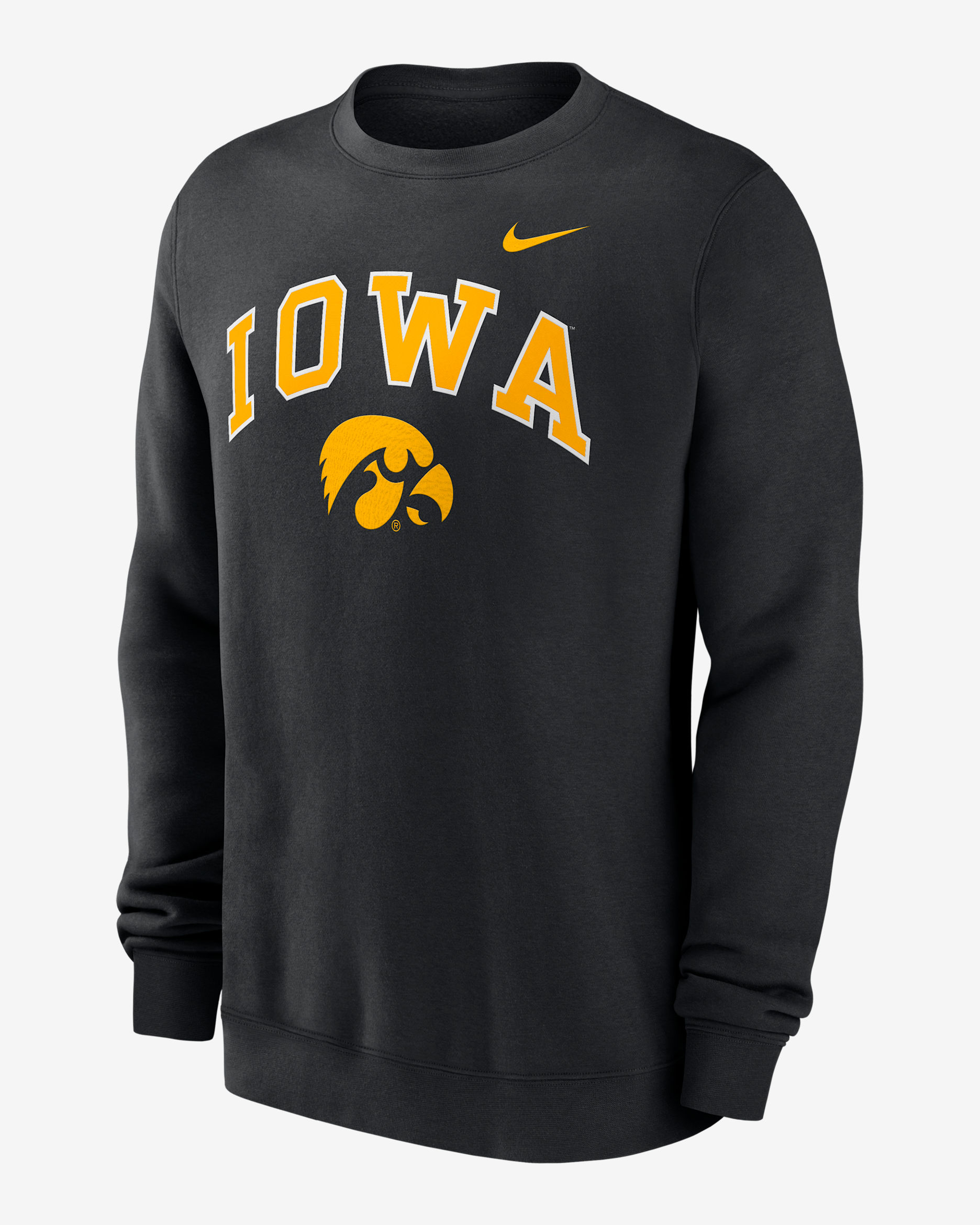 Iowa Arch Men's Nike College Pullover Crew - Black