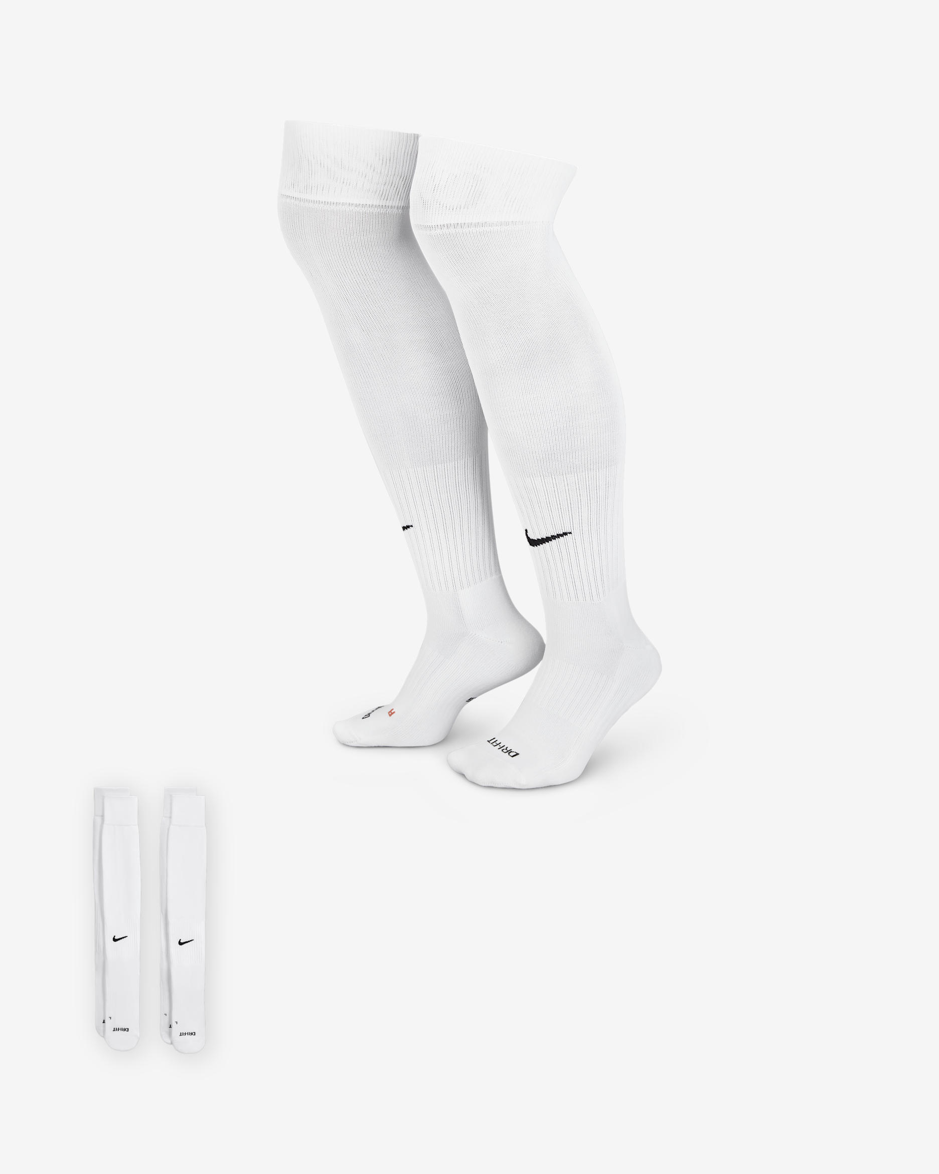 Nike Baseball/Softball Over-the-Calf Socks (2 Pairs) - White/Black
