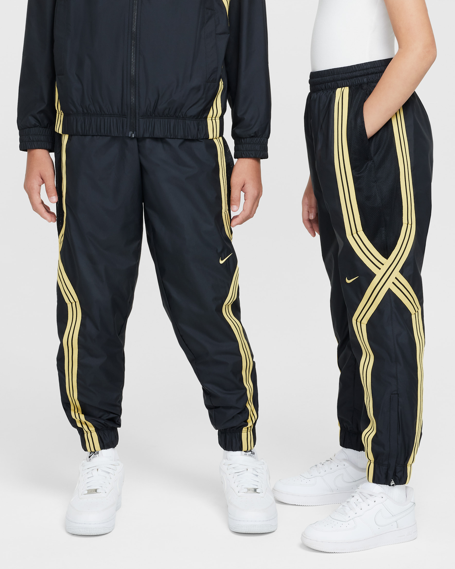 나이키 크로스오버 주니어 리펠 농구 팬츠 - 블랙/인피니트 골드