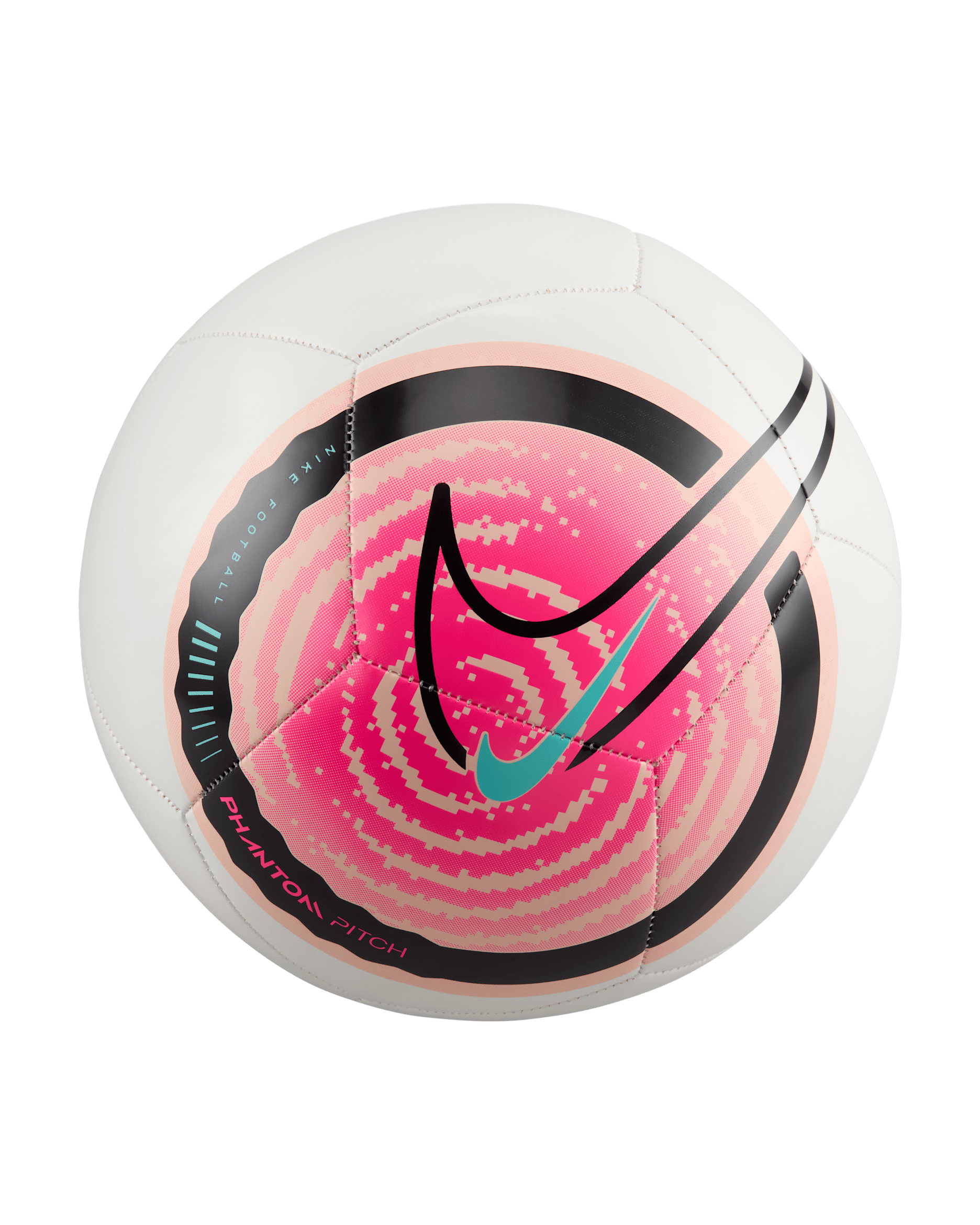 Balón de fútbol Nike Phantom - Blanco/Avalancha rosa/Tinte puesta de sol/Negro