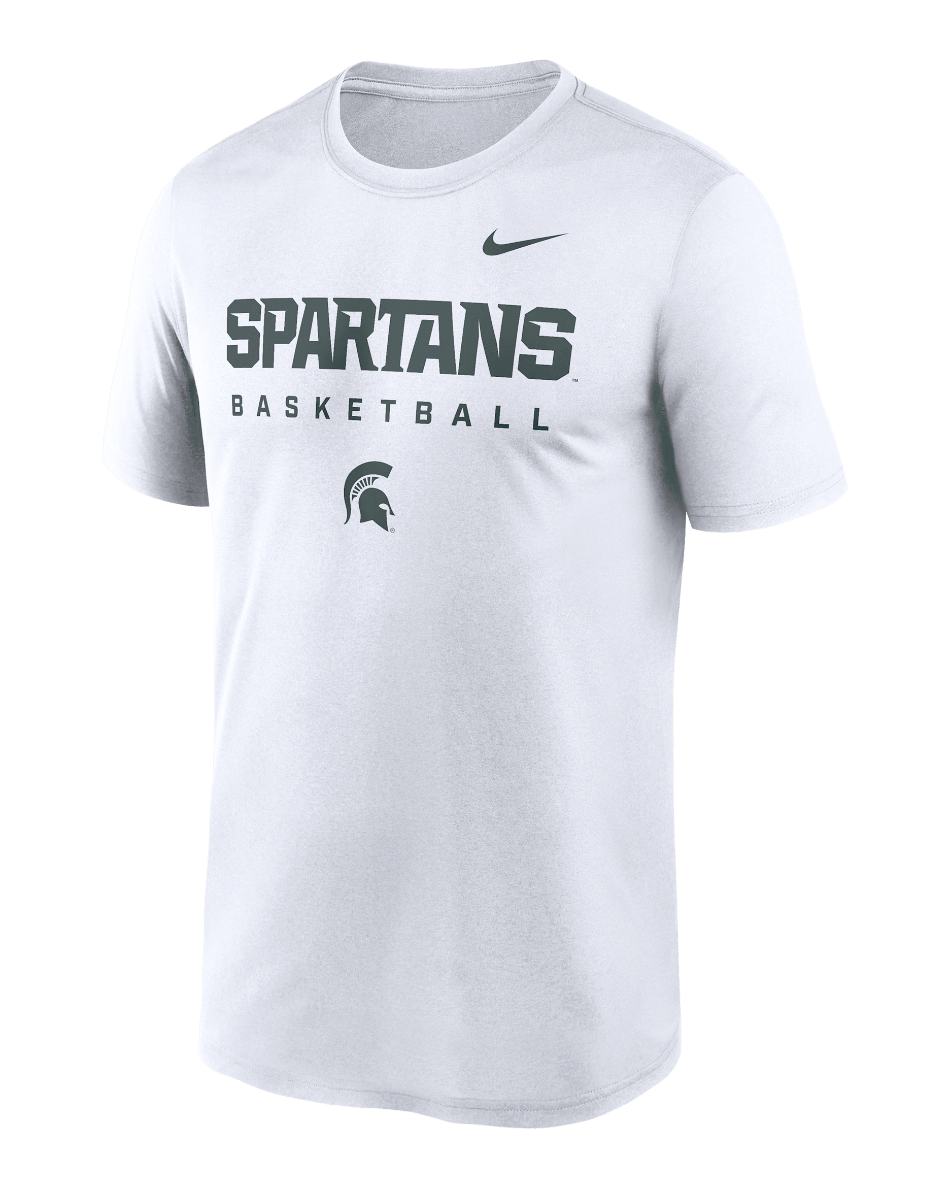 Michigan State Courtside Basketball Legend Men's Nike Dri-FIT College T-Shirt - White