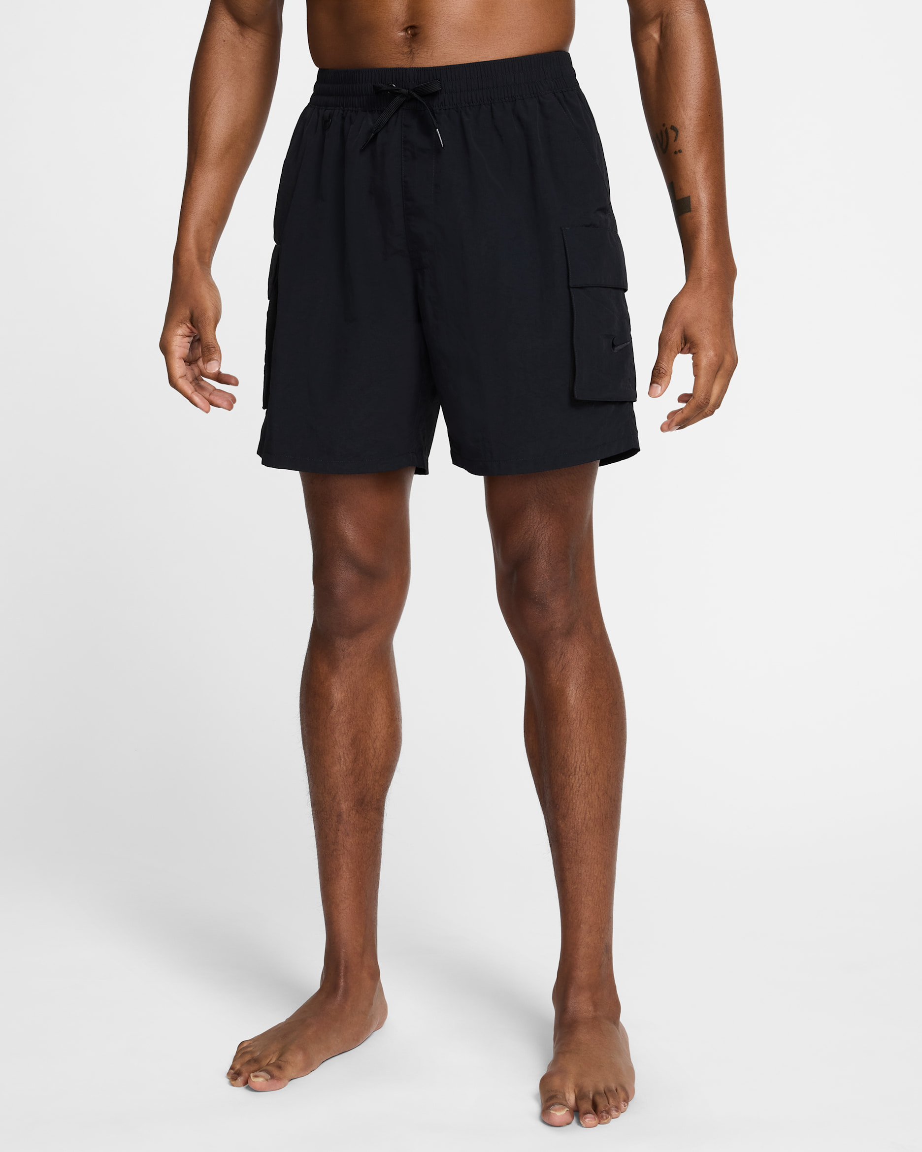 Shorts cargo con forro completo de 18 cm para hombre Nike Swim Voyage - Negro/Gris azulado/Gris lobo/Negro