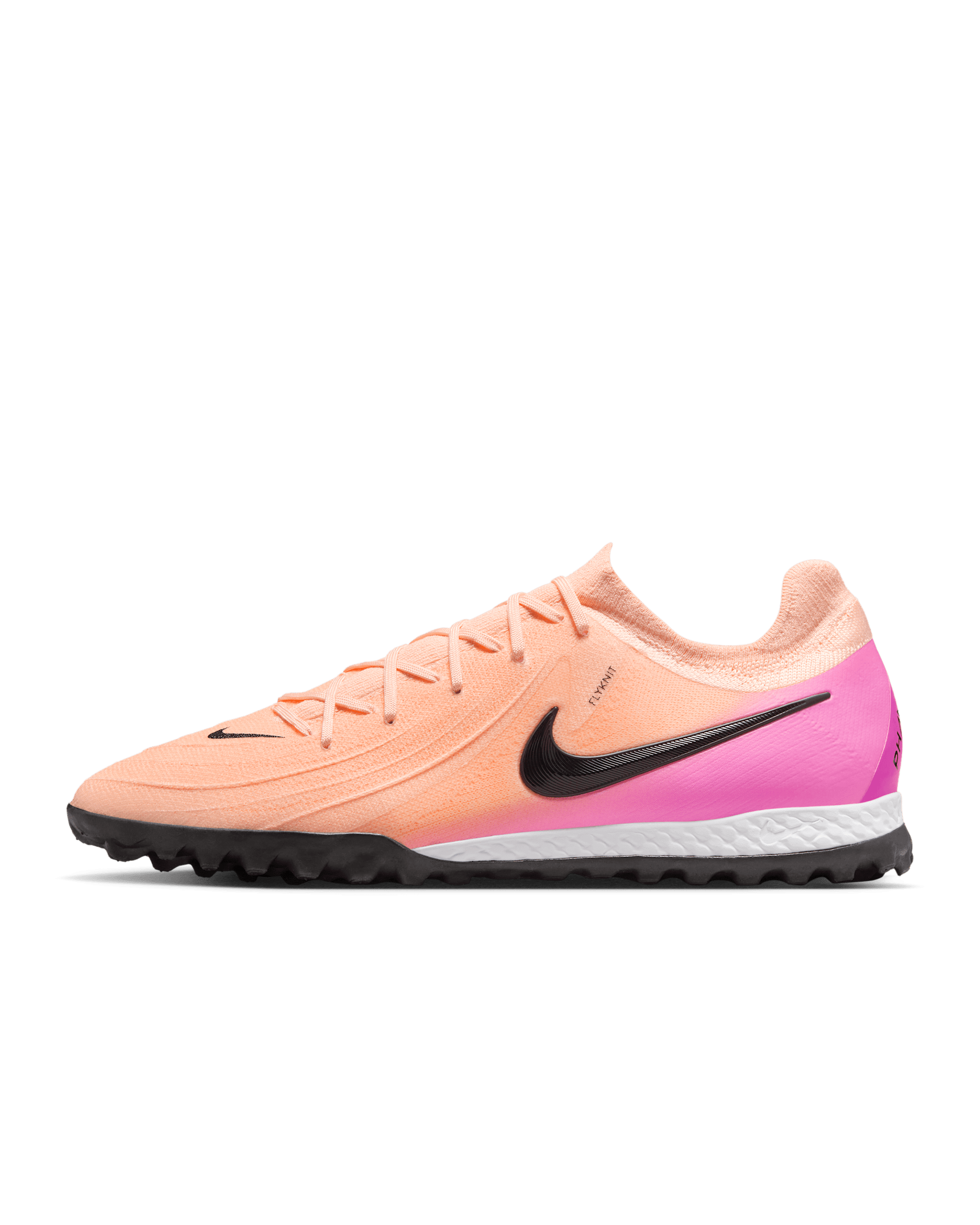 Tacos de fútbol para pasto sintético (turf) de corte low Nike Phantom GX 2 Pro - Tinte carmesí/Avalancha rosa/Negro