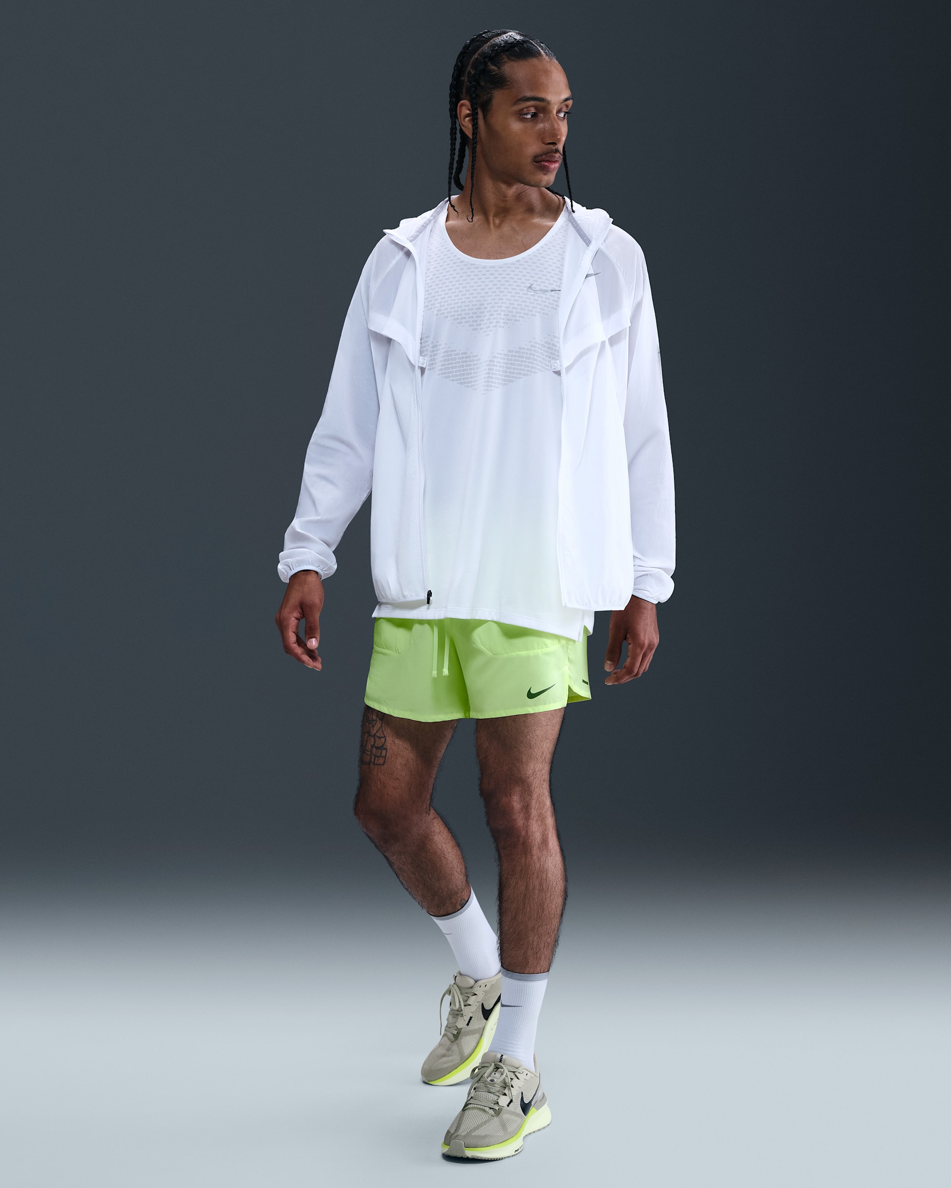 Nike Stride Men's Dri-FIT 5" 2-in-1 Running Shorts - Barely Volt/Barely Volt/Barely Volt