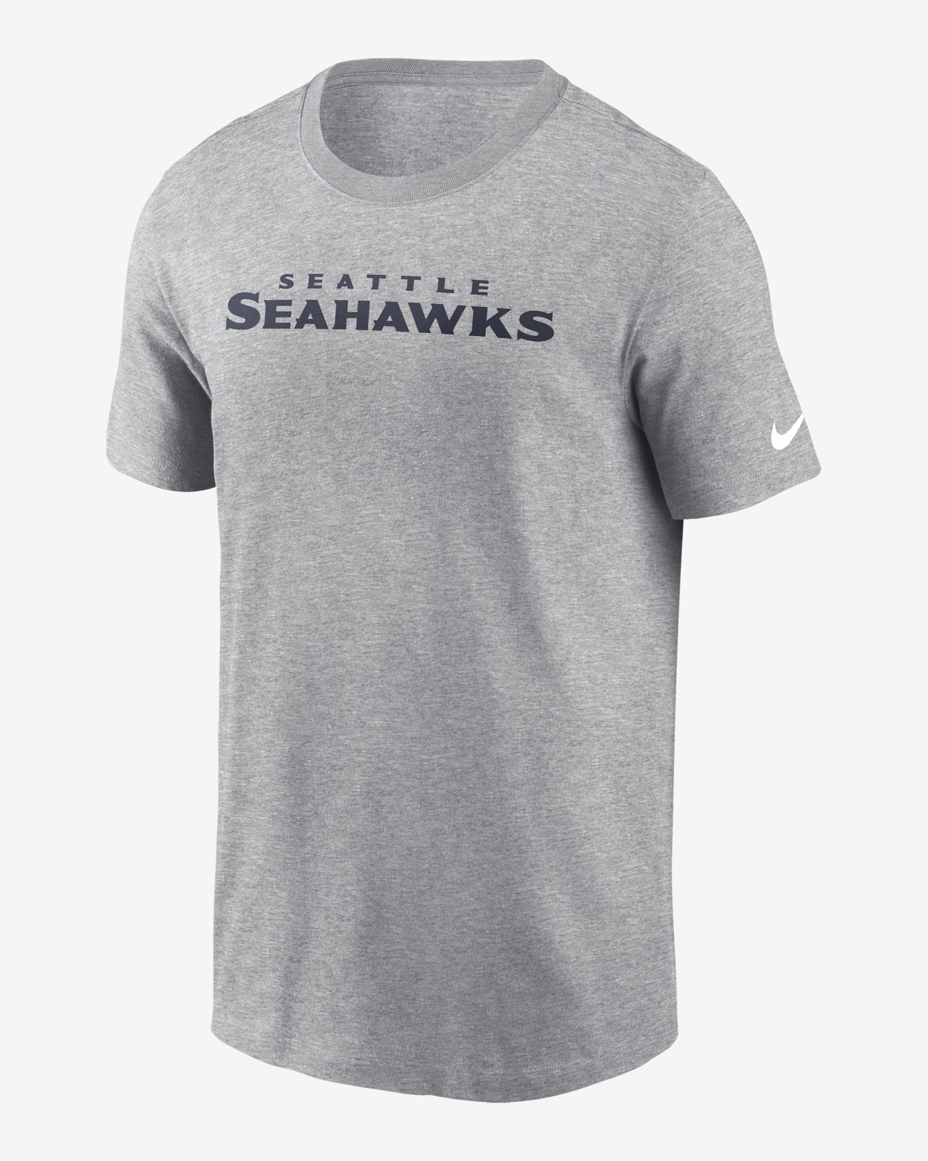 Seattle Seahawks Primetime Wordmark Essential Men's Nike NFL T-Shirt - Grey Heather