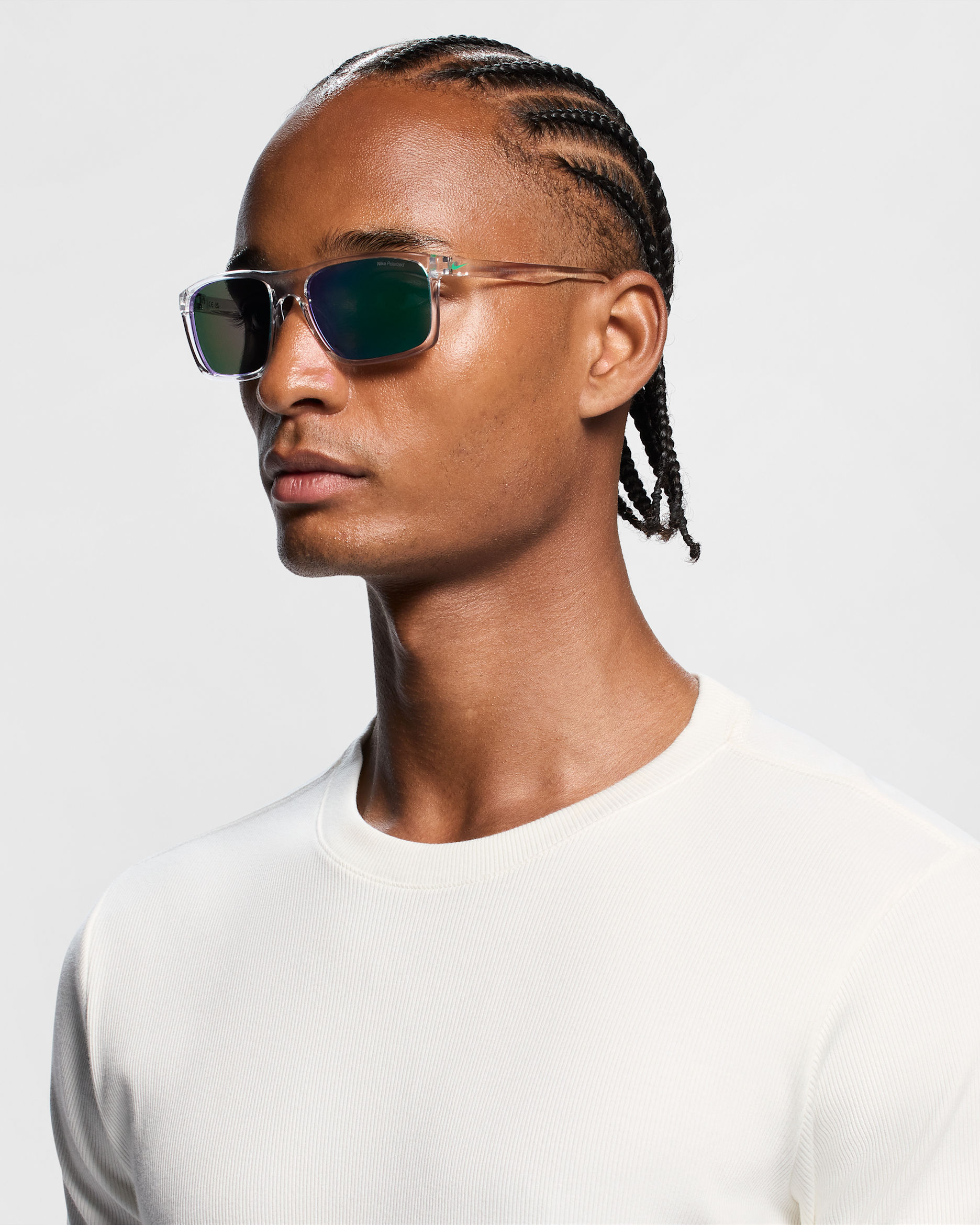 Lentes de sol polarizados grandes Nike Fire - Transparente/Verde