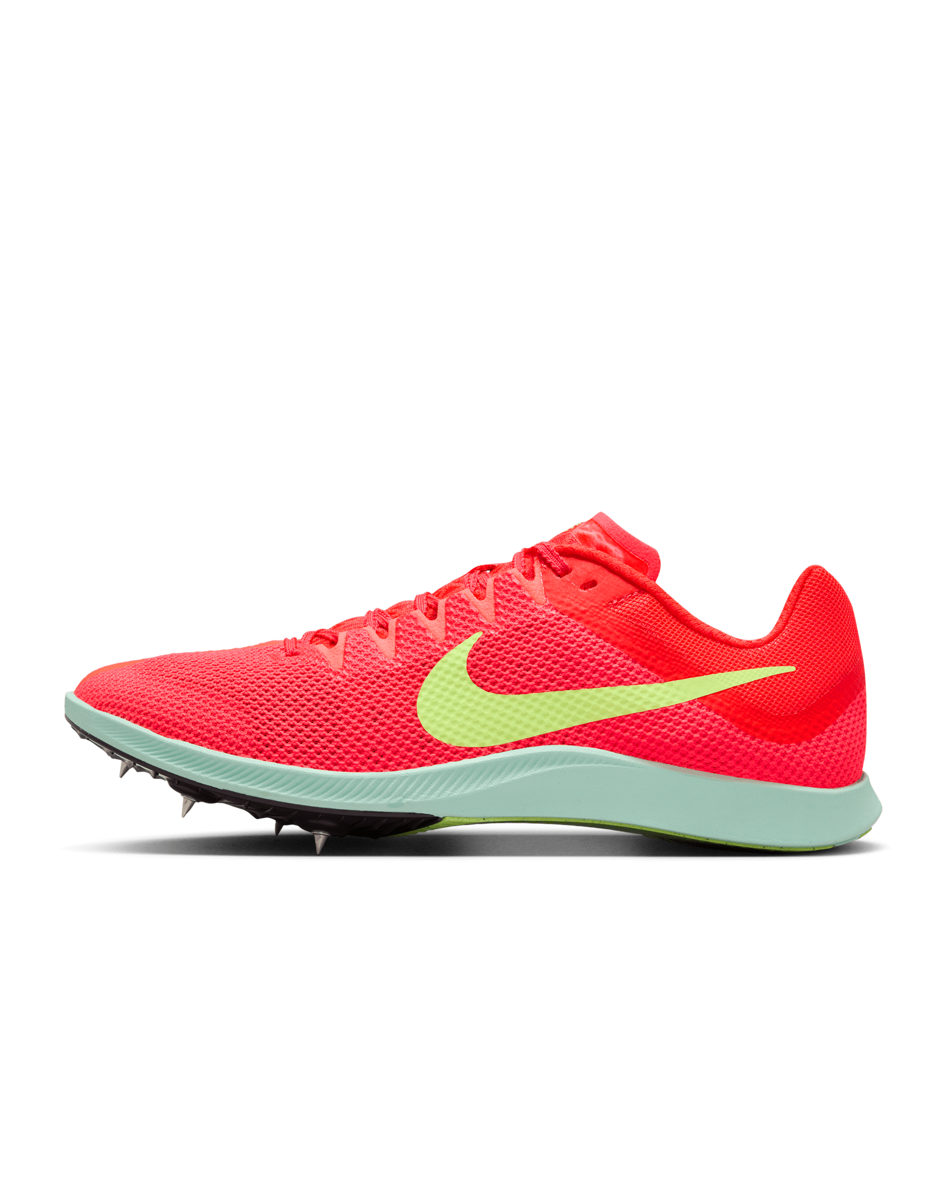 Nike Zoom Rival Distance Track & Field Distance Spikes - Bright Crimson/Barely Volt/Lime Blast/Washed Coral