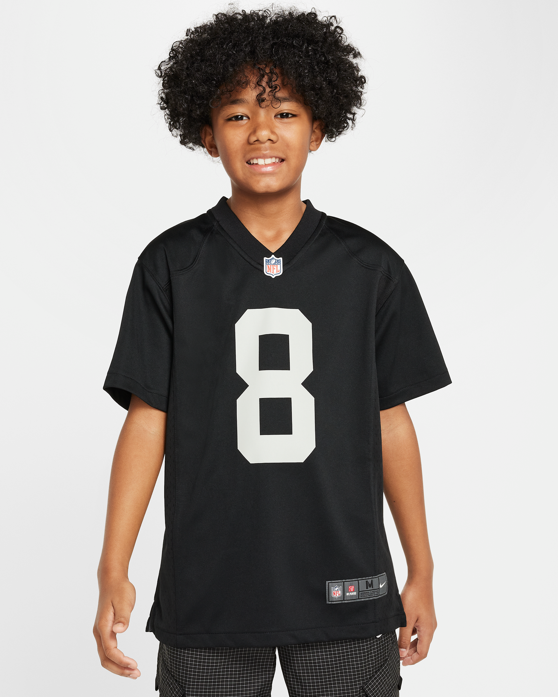 Joshua Jacobs Las Vegas Raiders Nike NFL-wedstrijdjersey voor kids - Zwart