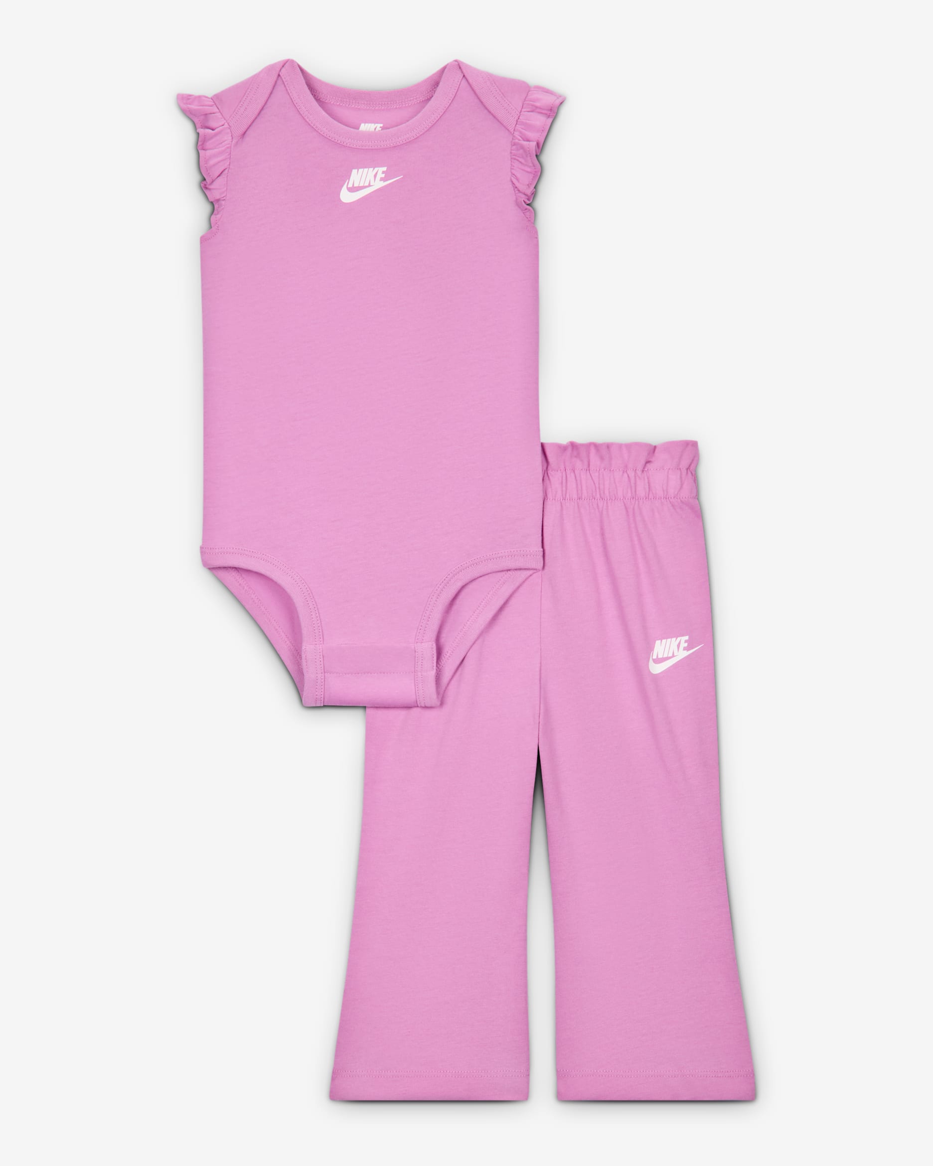 Conjunto de 2 piezas de pants de cintura tipo bolsa de papel para bebé (3 a 6 meses) Nike - Magenta claro
