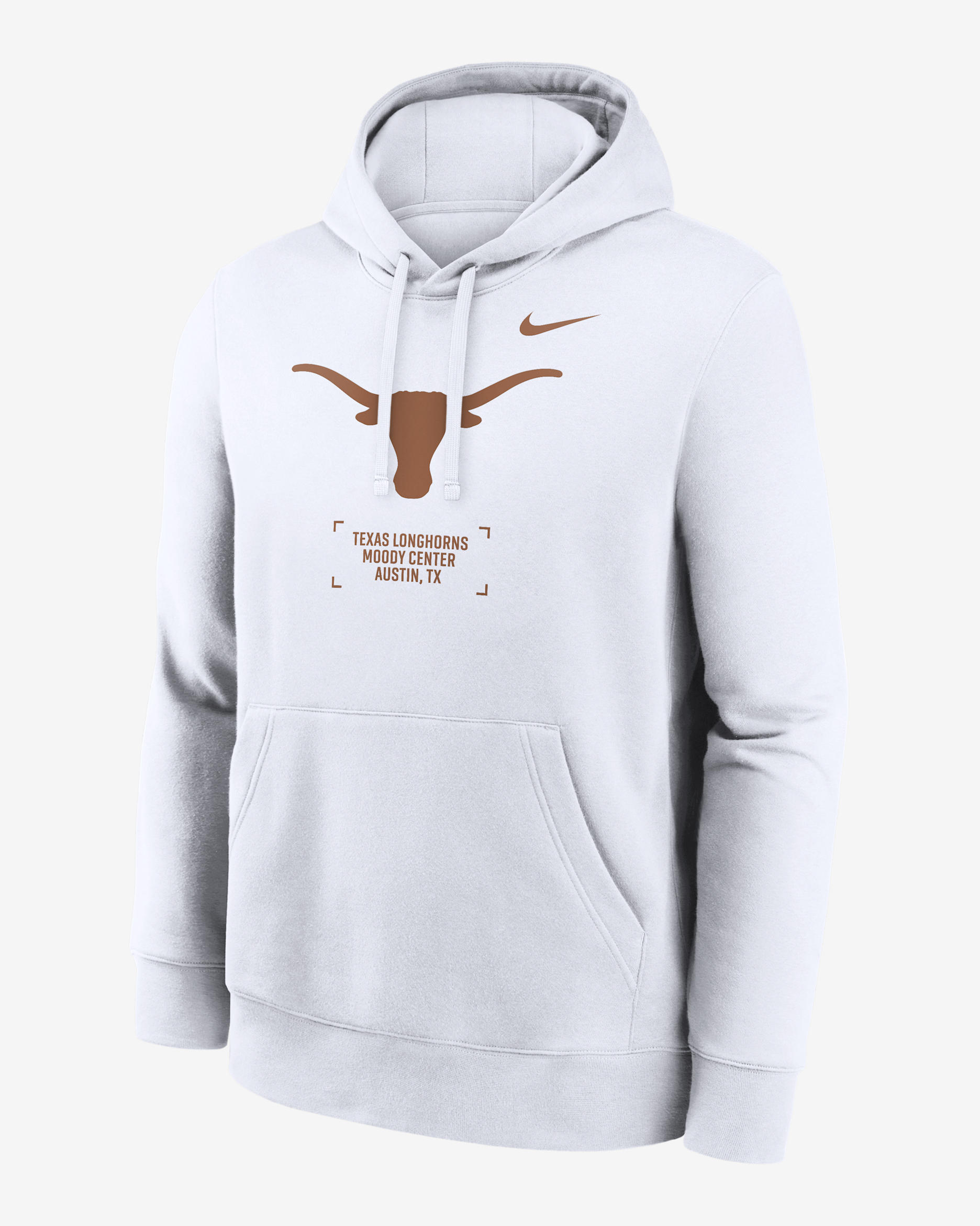 Texas Club Basketball 2-Hit Men's Nike College Pullover Hoodie - White