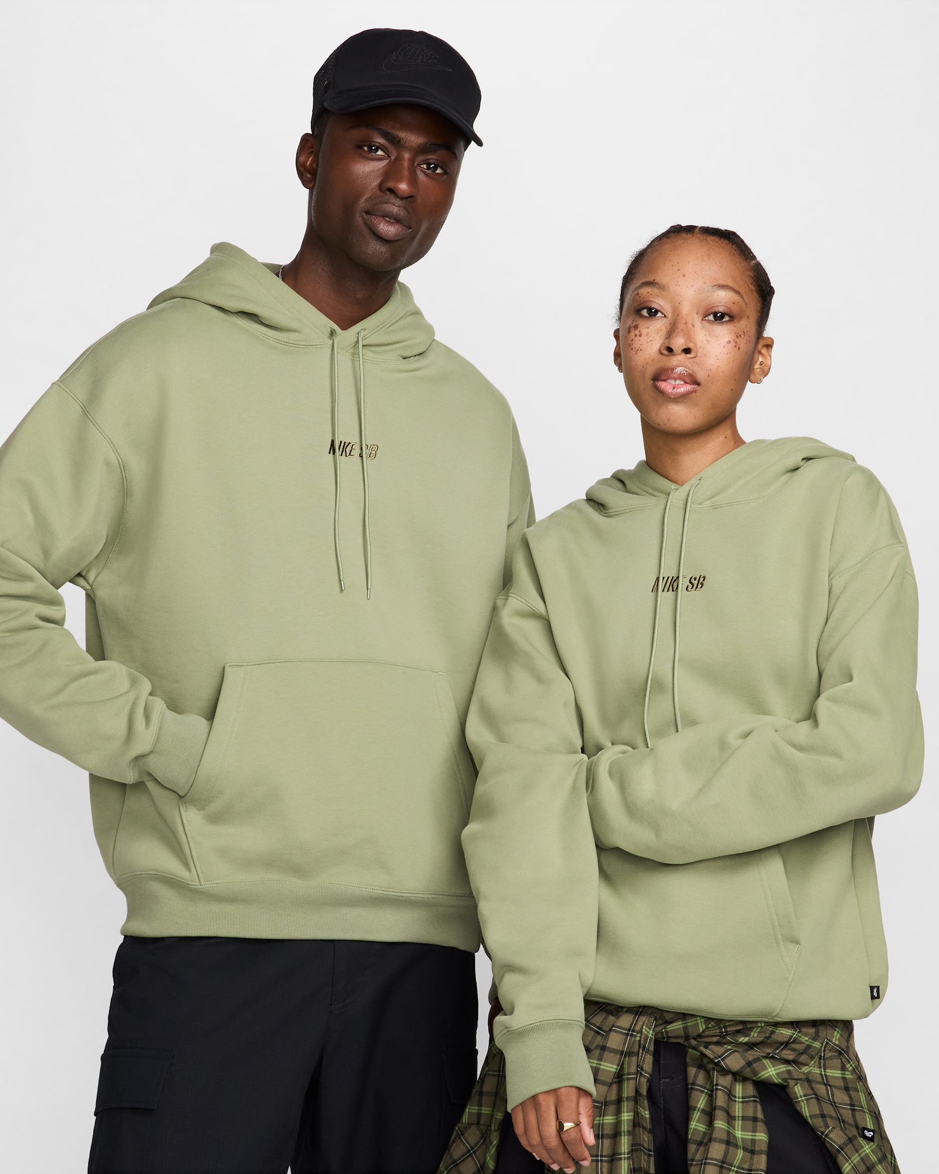 Nike SB Fleece Pullover Skate Hoodie - Oil Green/Medium Olive