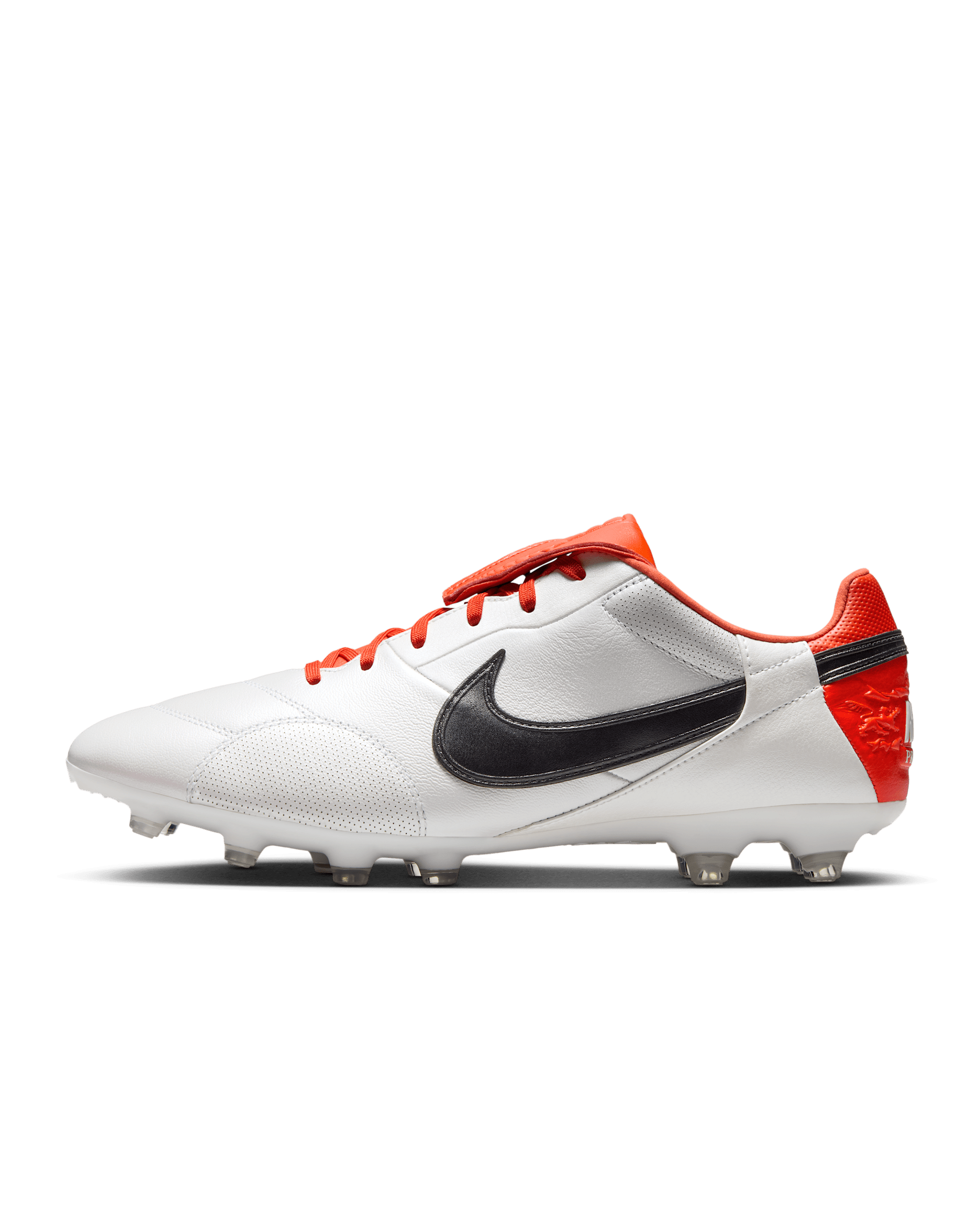Tacos de fútbol para terreno firme de corte low Nike Premier 3 - Naranja team/Blanco/Negro