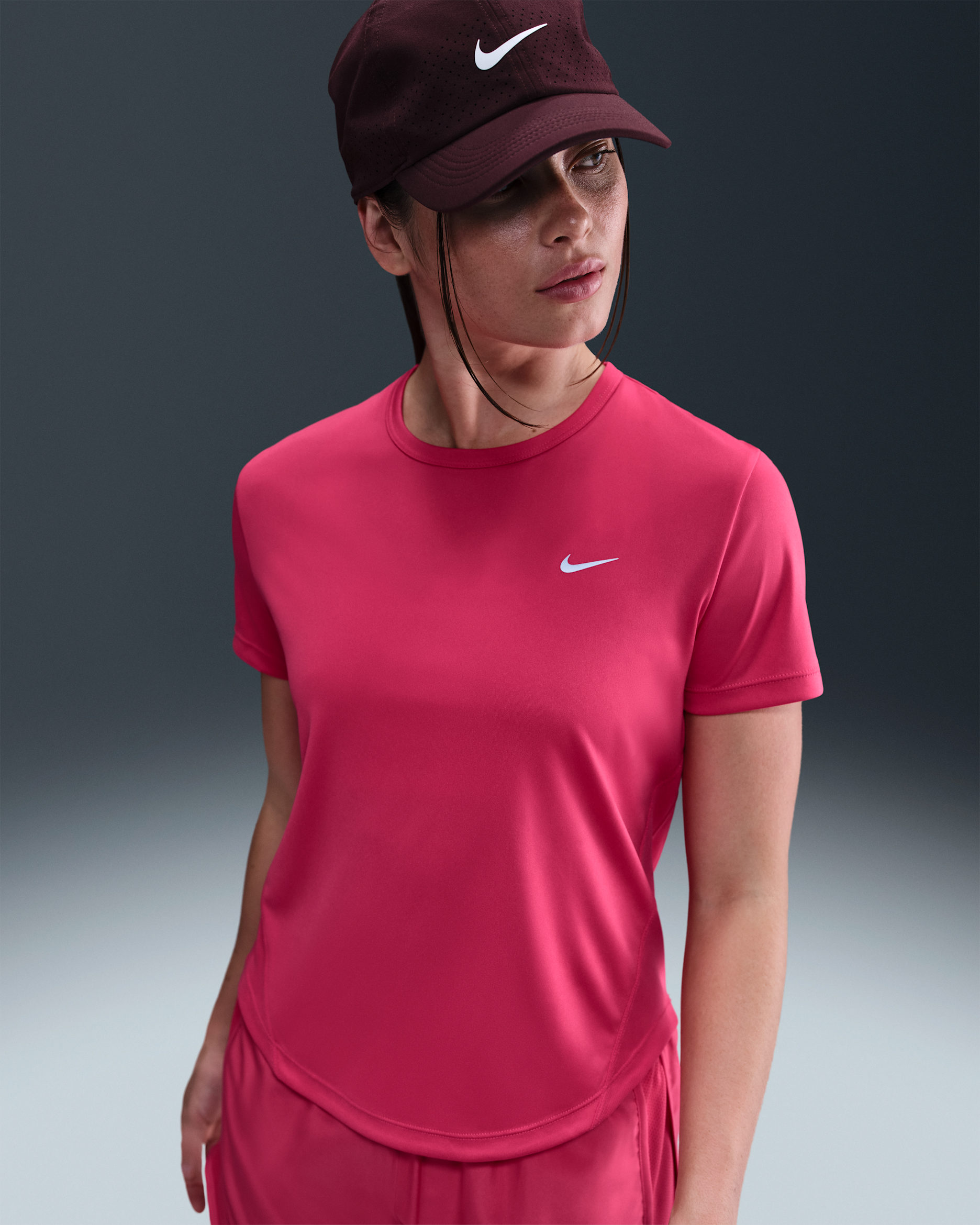 Nike Tempo Parte de arriba de running de manga corta Dri-FIT - Mujer - Rush Pink