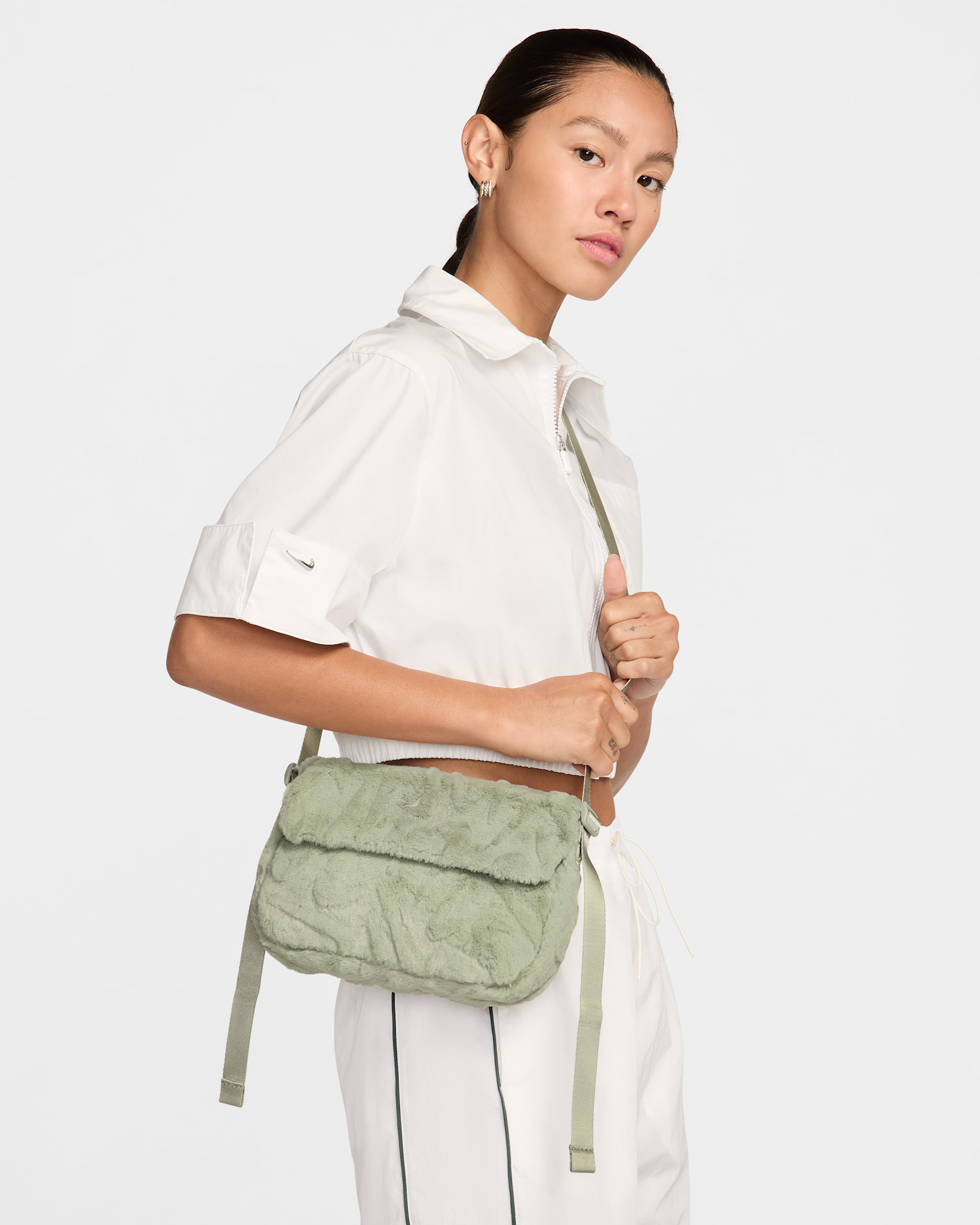Nike Sportswear Futura 365 Faux Fur Cross-Body Bag (1L) - Jade Horizon/Jade Horizon/Jade Horizon