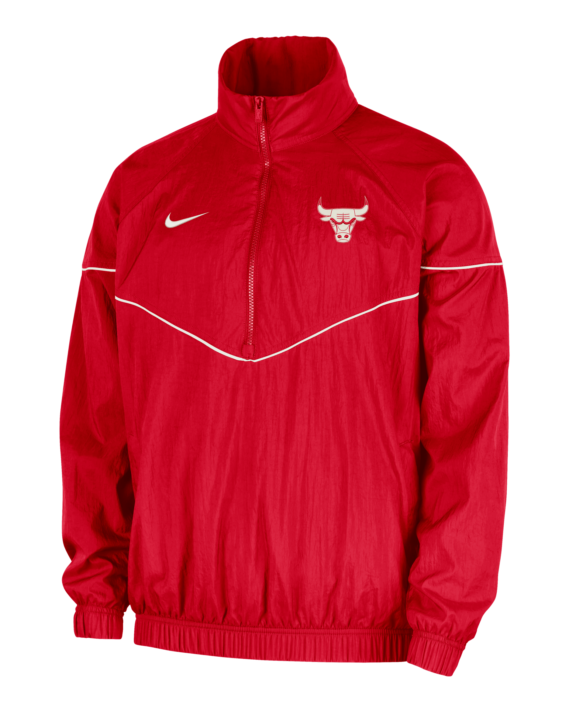 Chicago Bulls Courtside Windrunner Men's Nike NBA Anorak Jacket - University Red/Sail
