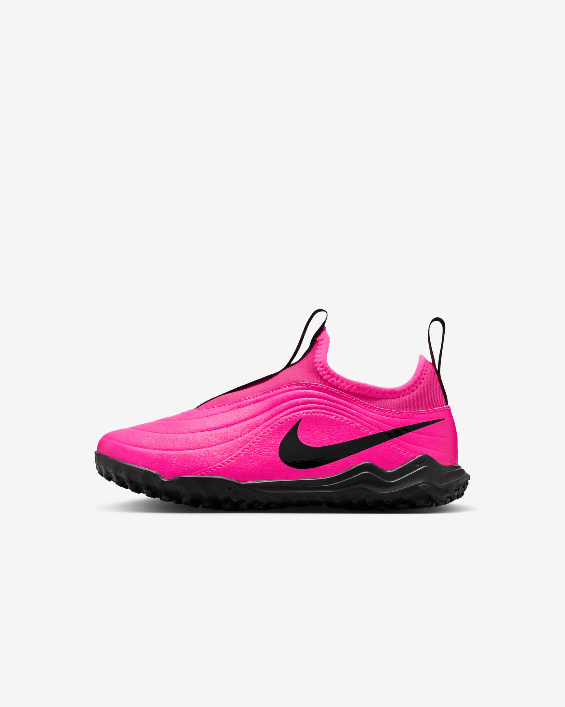 ナイキ ジュニア ティエンポ マエストロ フレックス リトルキッズ ターフ ハイカット サッカーシューズ - ピンクブラスト/ブラック