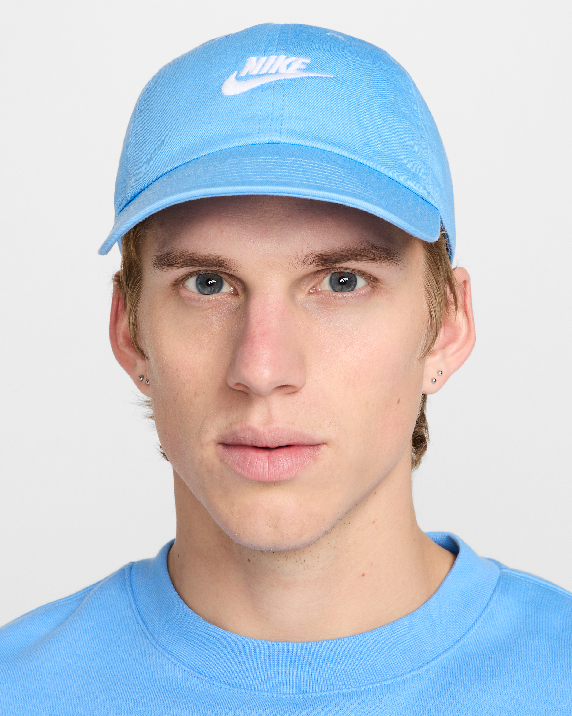Nike Club Unstructured Futura Wash Cap - University Blue/White