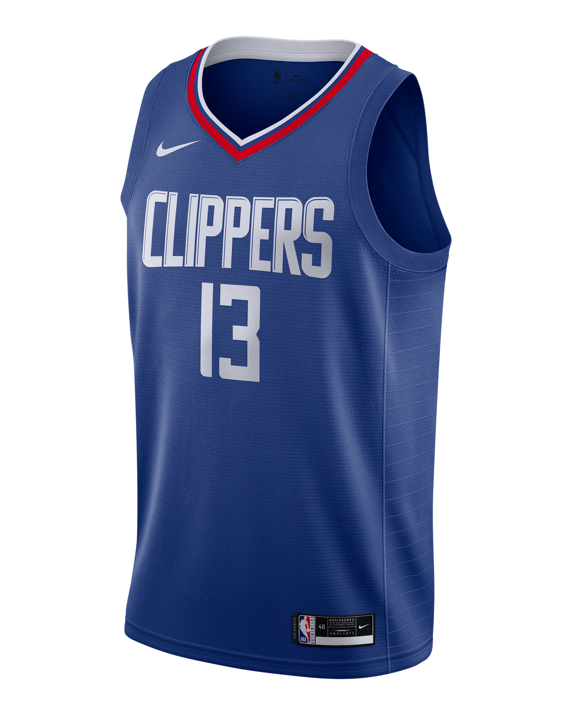 Paul George Clippers Icon Edition 2020 Nike NBA Swingman Jersey - Rush Blue/White/University Red
