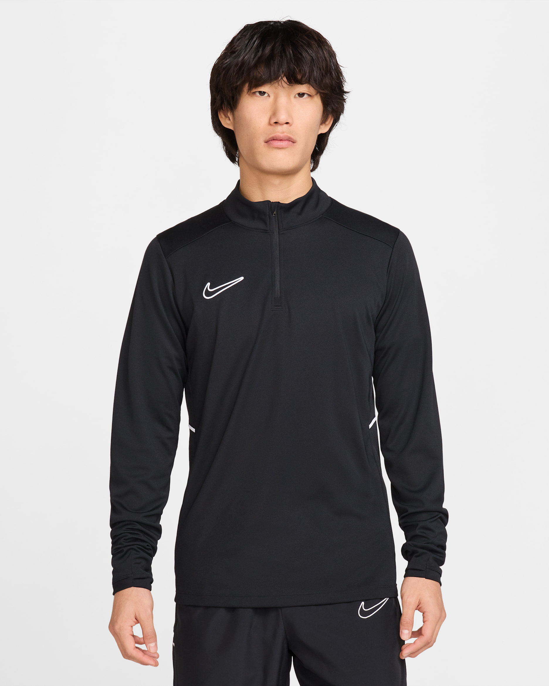 เสื้อฝึกซ้อมฟุตบอลผู้ชาย Dri-FIT Nike Academy - ดำ/ดำ/ขาว