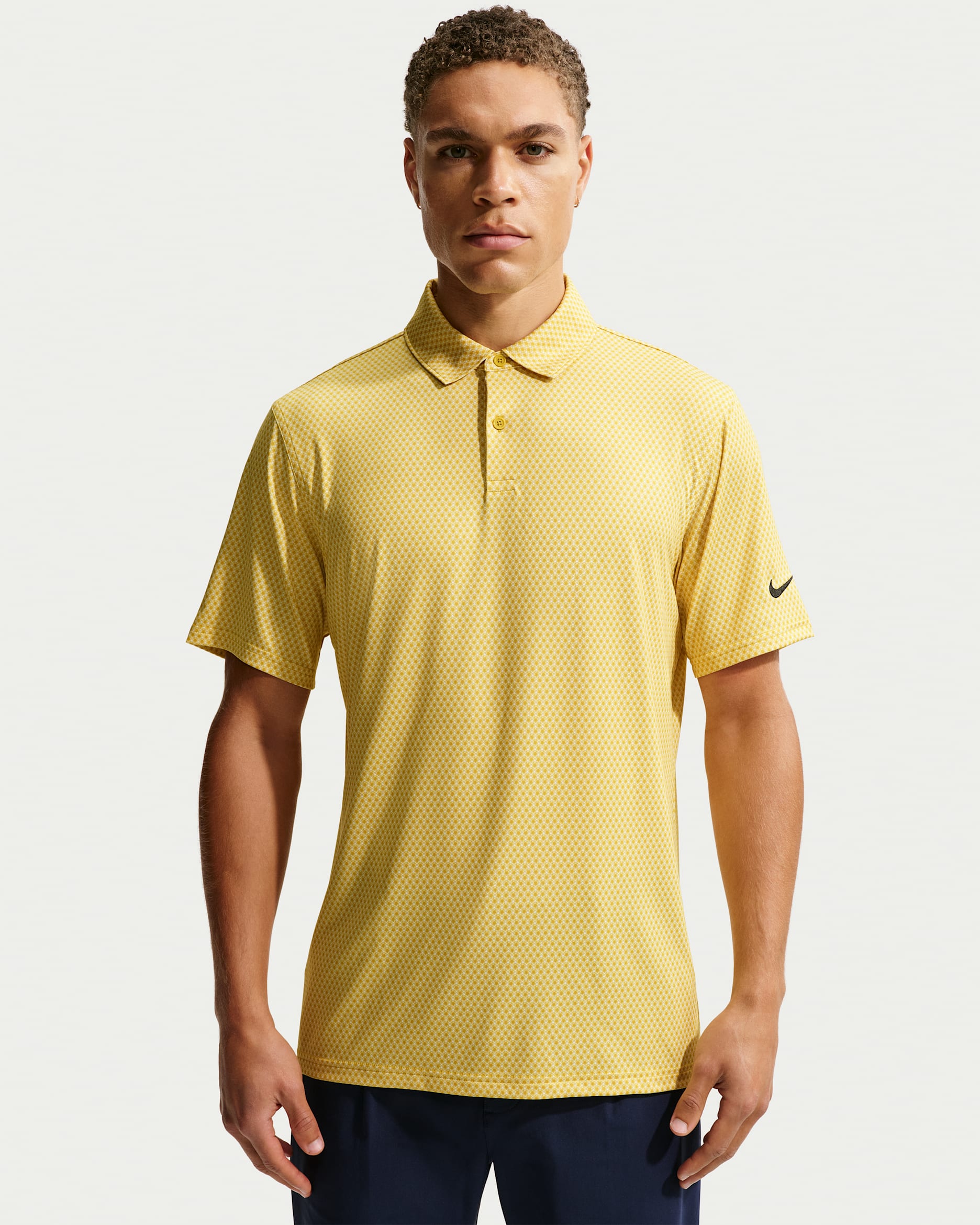 Nike Velocity Men's Dri-FIT Golf Polo - Sail/Saffron Quartz/Black