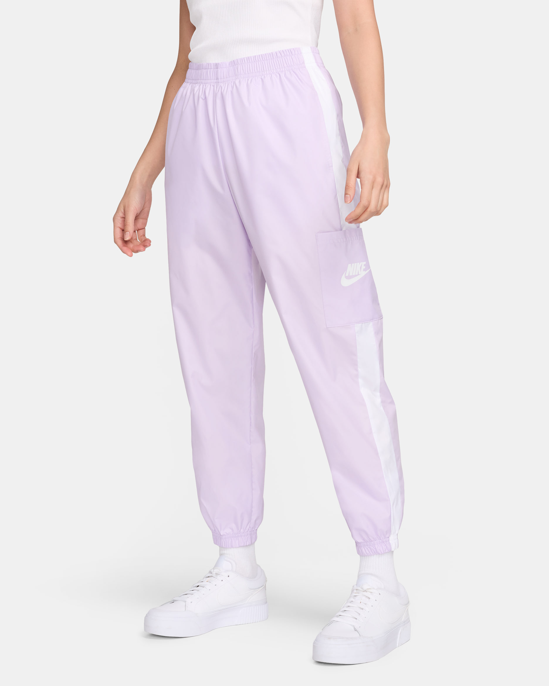 Nike Sportswear Women's Woven Pants - Violet Mist/White/White