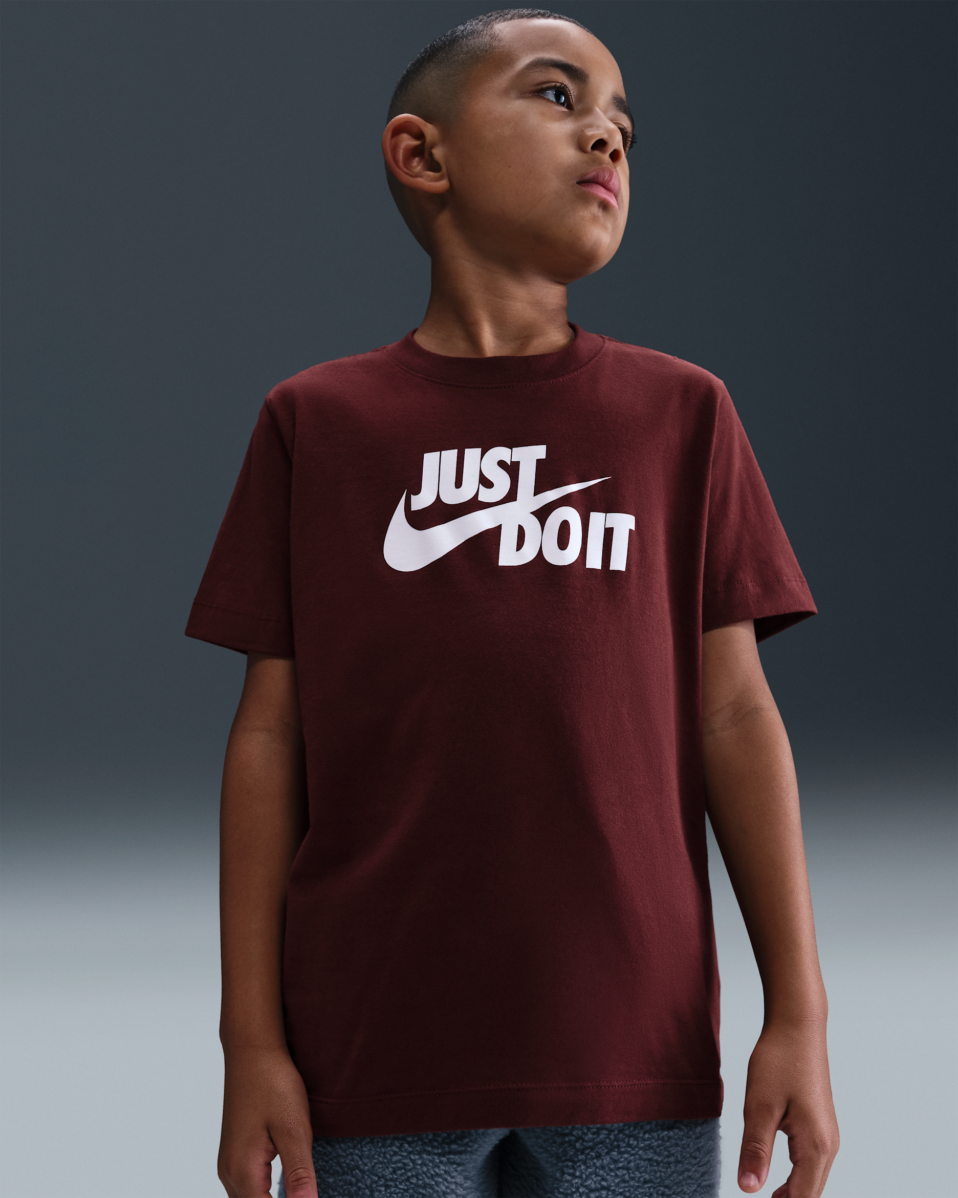 Playera para niños talla grande Nike Sportswear - Rojo team oscuro