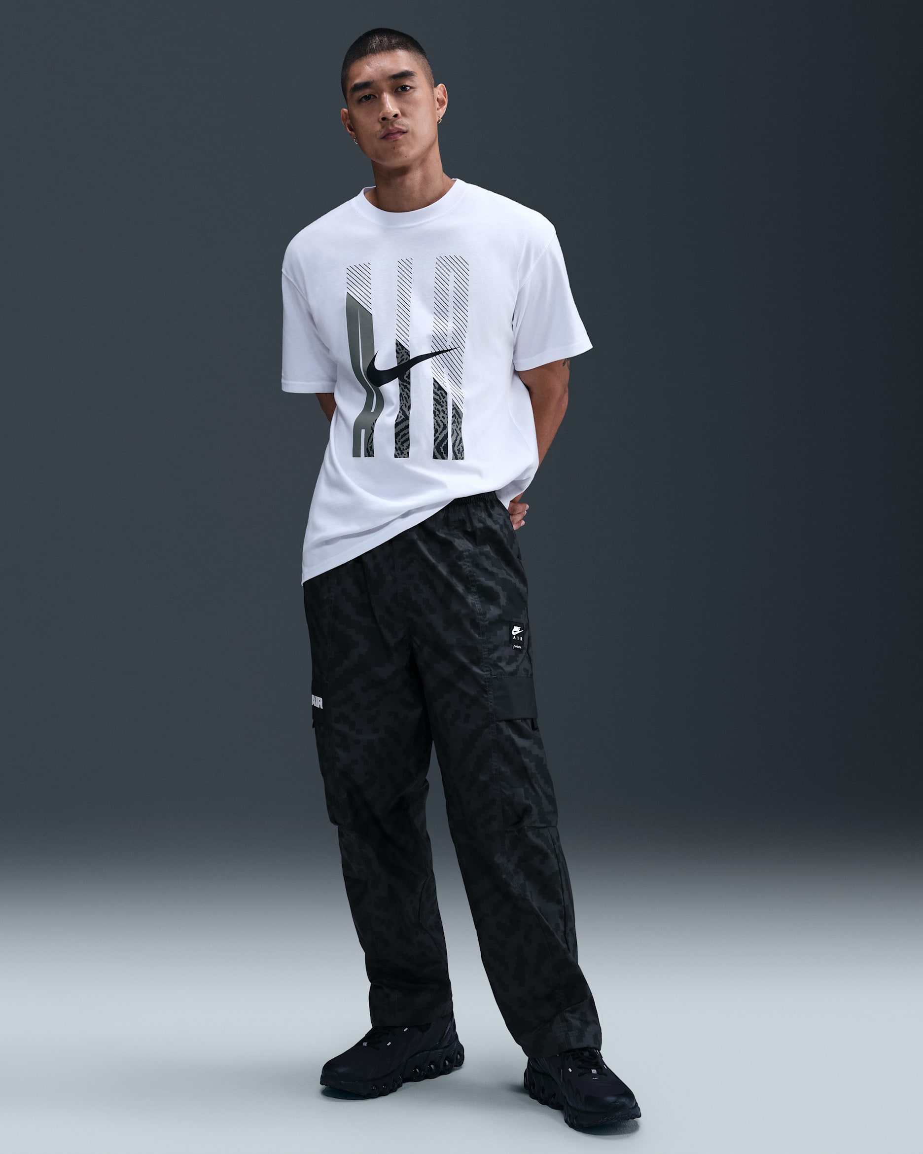 Nike Air Men's Woven Cargo Trousers - Anthracite/Anthracite/Black